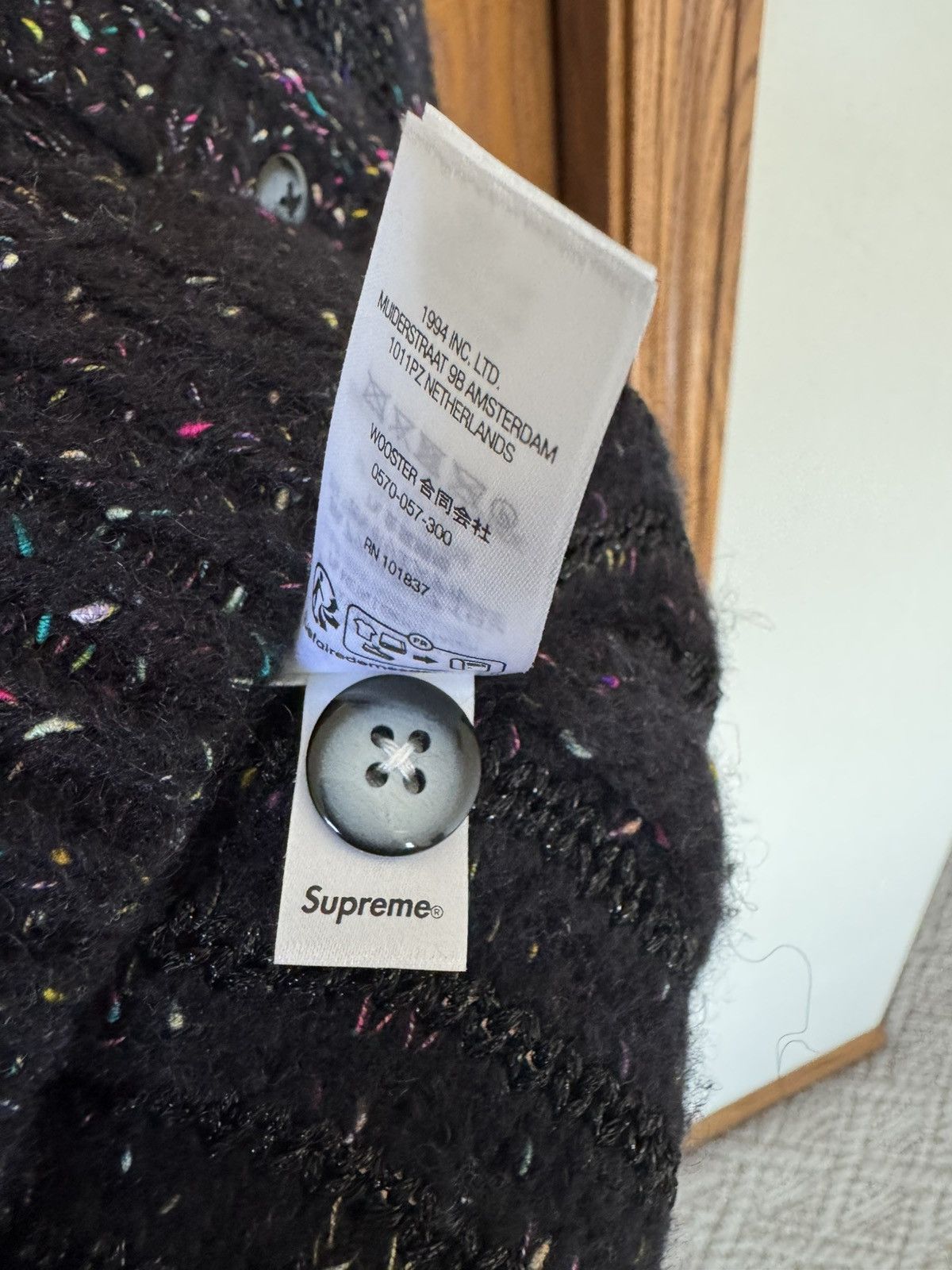 Supreme Confetti Cardigan “Black”