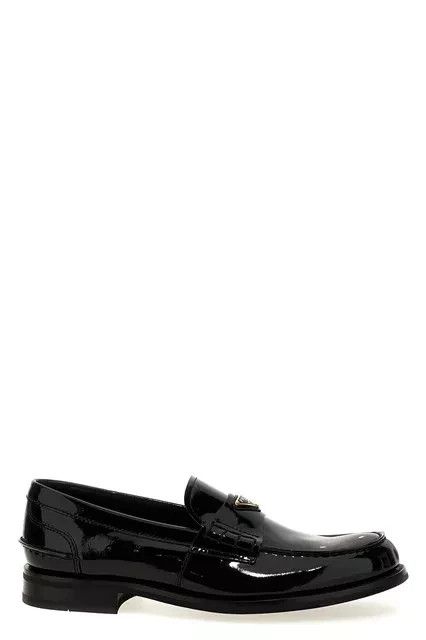 Prada PRADA Black Patent Leather Loafers New & Authentic Size US 11 / EU 44 - 1 Thumbnail