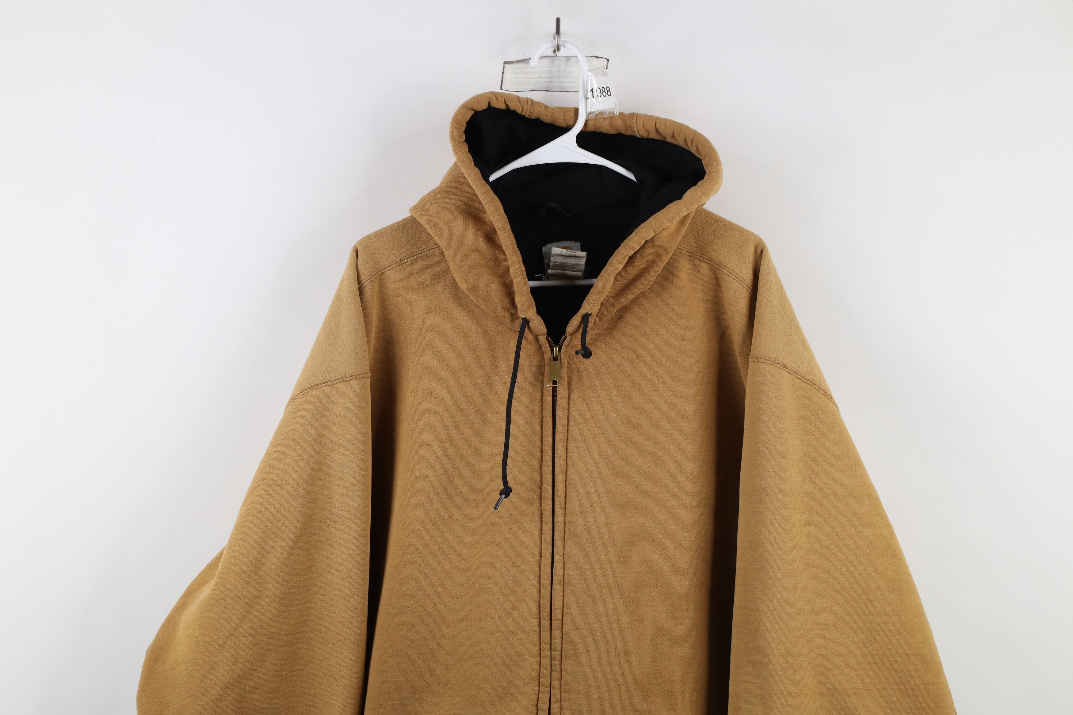 Carhartt × Vintage Vintage Y2K Carhartt Heavyweight Thermal Lined Hoodie Jacket Size US XXL / EU 58 / 5 - 2 Thumbnail