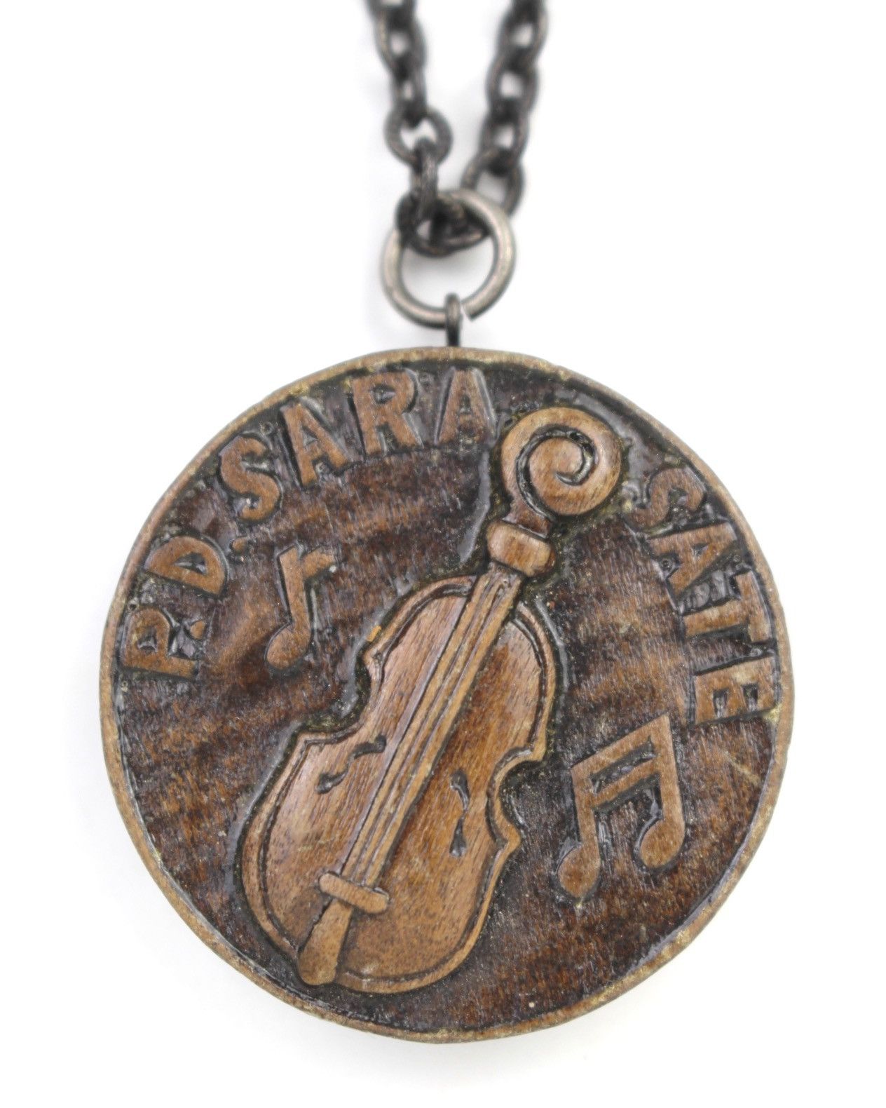 Vintage 1980S PABLO DE SARASATE CARVED VIOLIN TALISMAN NECKLACE Size ONE SIZE - 1 Thumbnail