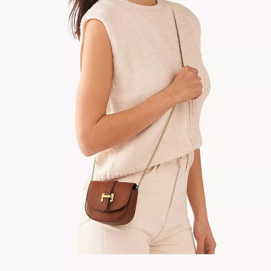 Fossil Fossil Emery Genuine Leather Micro Crossbody Bag Wallet Set Size ONE SIZE - 4 Thumbnail