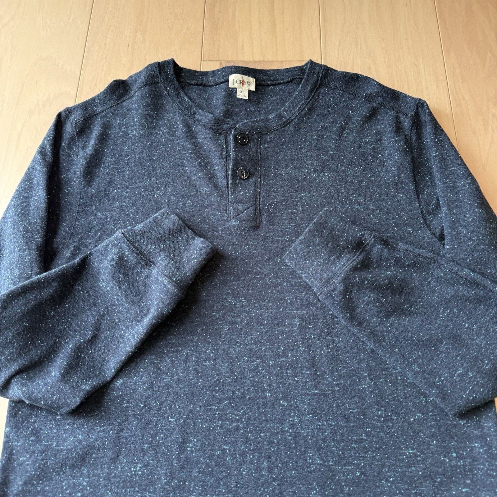 J.Crew J Crew Oarsman Henley Shirt XL Blue Long Sleeve Cotton Size US XL / EU 56 / 4 - 4 Thumbnail