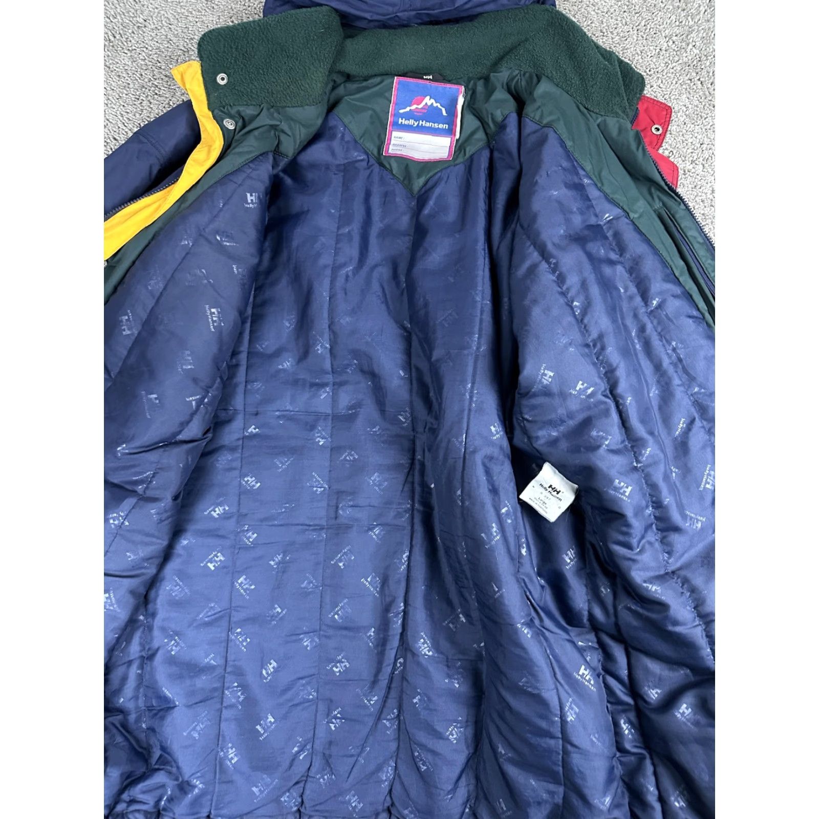 Helly Hansen VINTAGE Helly Hansen Jacket Mens Large Navy Hooded Parka Quilted Lined Multi Pocket Size US L / EU 52-54 / 3 - 6 Thumbnail