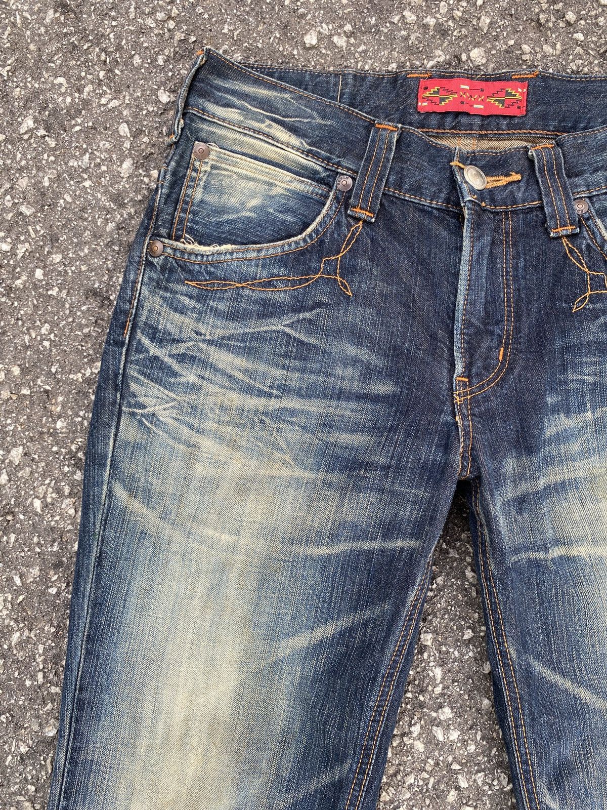 Cowboy Equipment × Edwin × Japanese Brand Edwin Claws Mark Design Flare Distressed Western Cowboycore Size US 32 / EU 48 - 8 Thumbnail