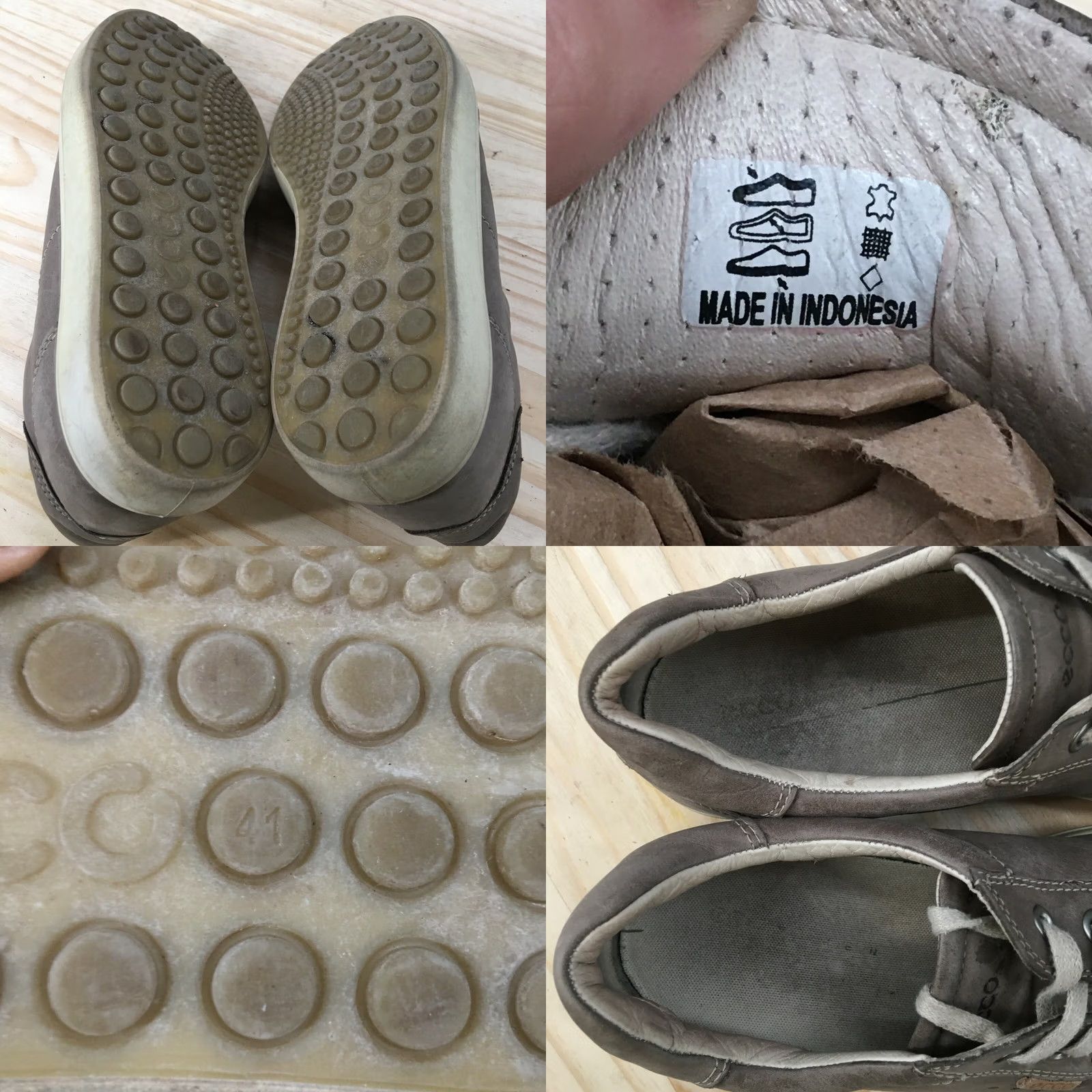Ecco ECCO Shoes Womens Casual Sneakers Leather Low Top Grey Lace Up Comfort Size S / US 4 / IT 40 - 8 Thumbnail