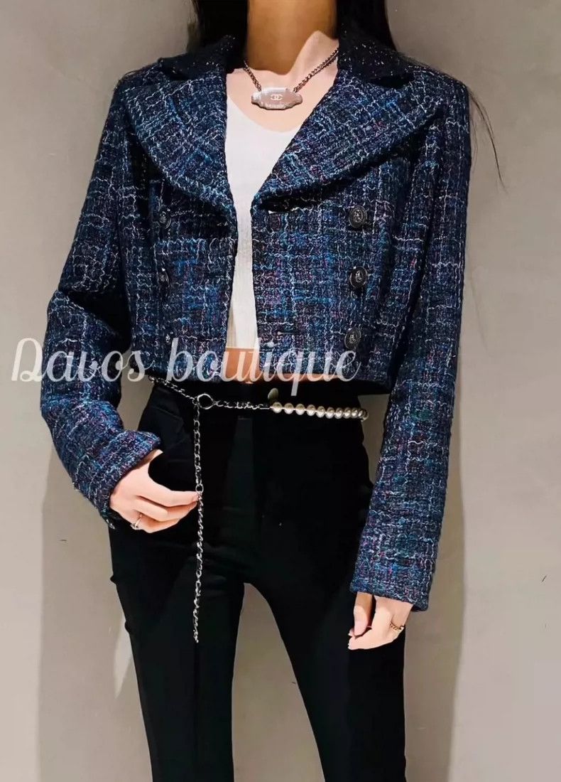Chanel Chanel 22P color braided double-breasted short jacket 2504- Size XS / US 0-2 / IT 36-38 - 1 Thumbnail