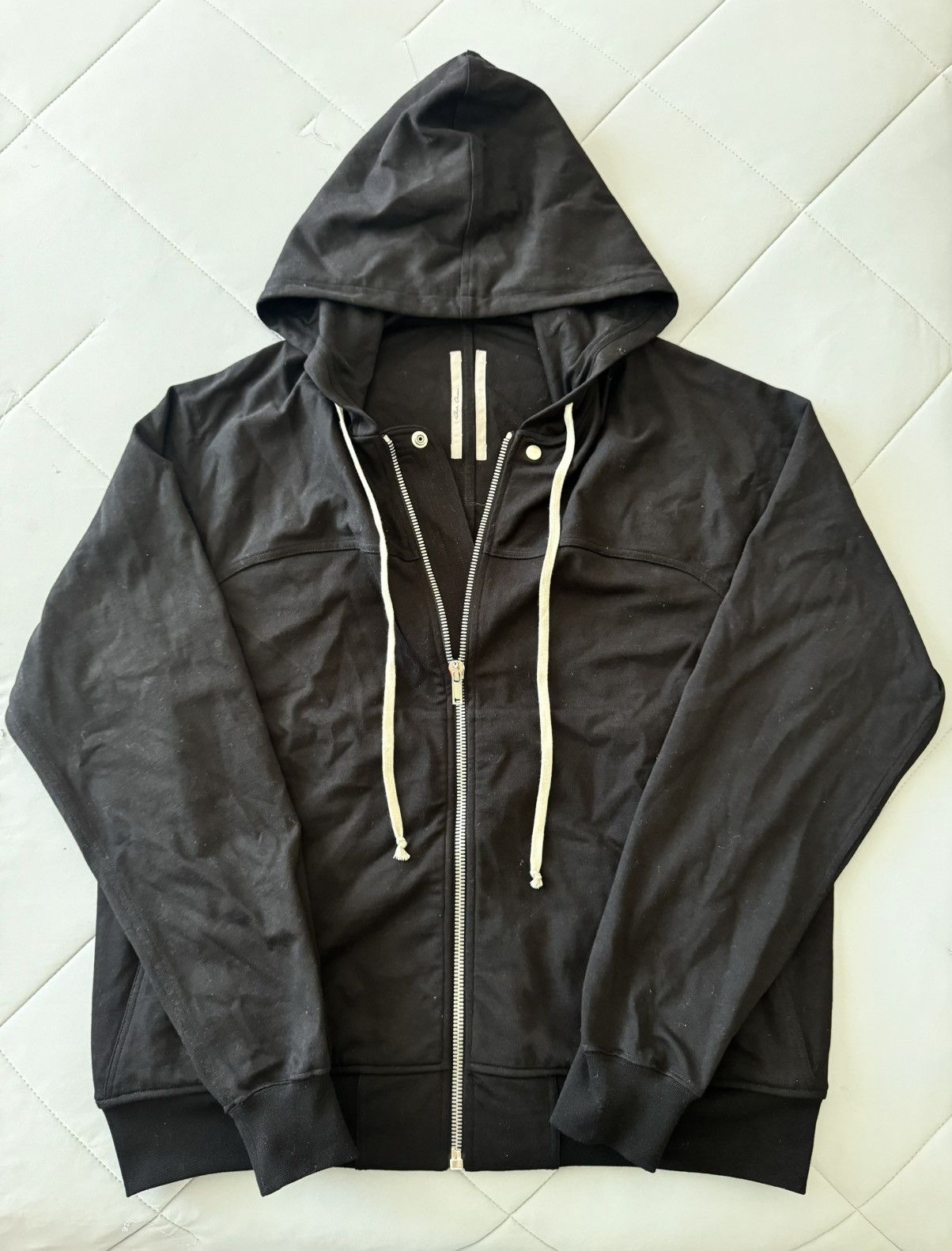 Rick Owens Rick Owens Windbreaker Black Cotton Zipped Hoodie Large Size US L / EU 52-54 / 3 - 1 Thumbnail