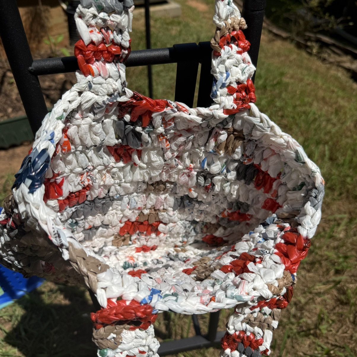 Other Upcycled Plastic Bag Tote – One-Off Handcrafted Artifact Size ONE SIZE - 5 Thumbnail