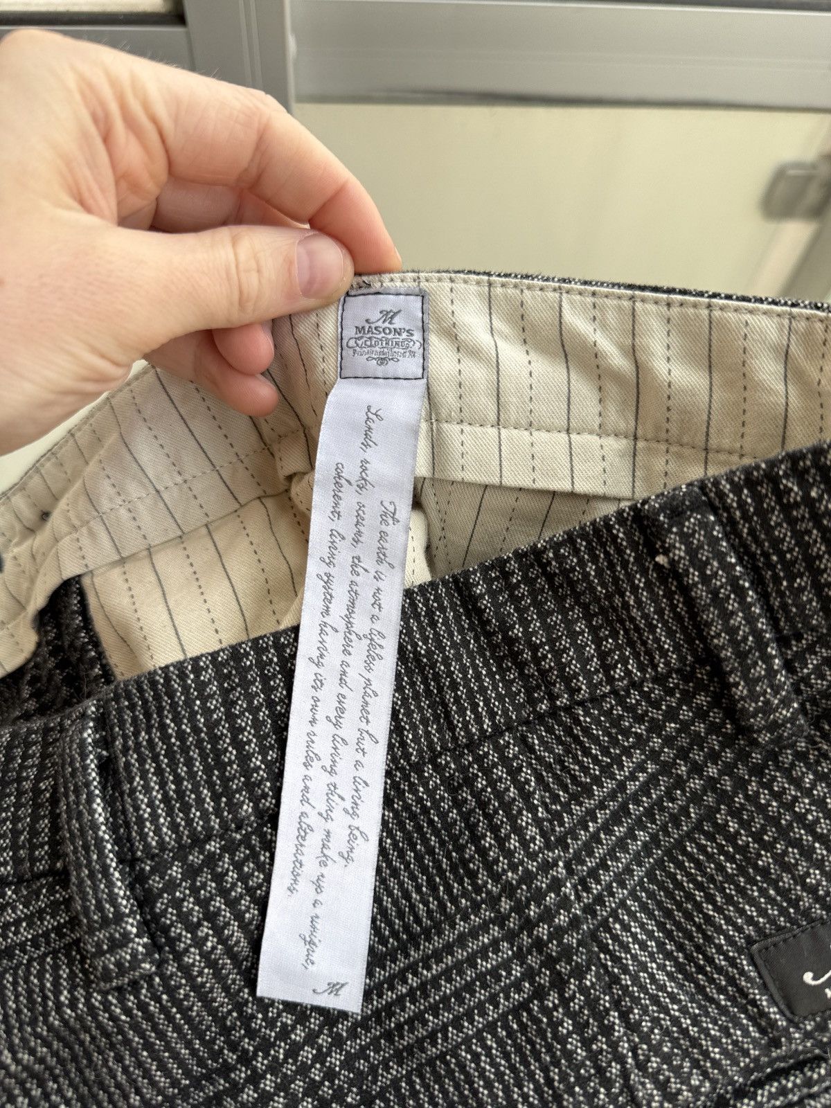 Mason's Masons Torino Style Gray Check Pants Milano Style Size US 34 / EU 50 - 7 Thumbnail