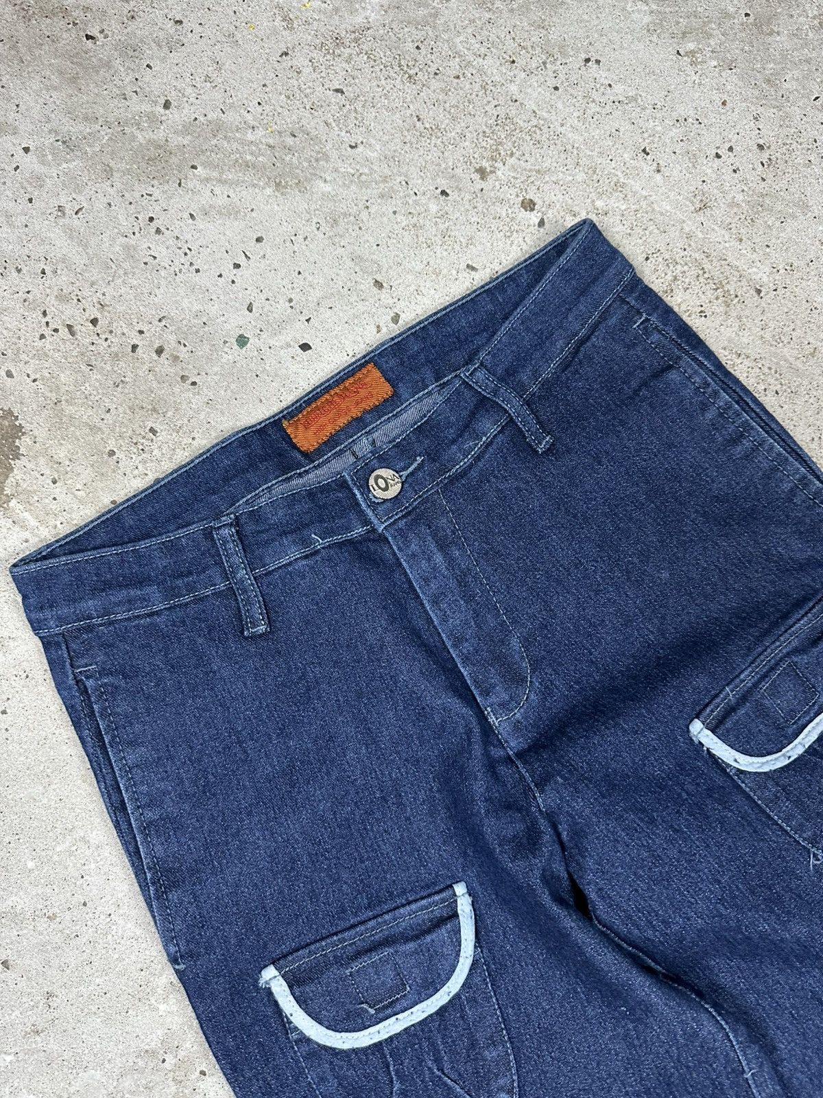 If Six Was Nine Vintage Y2K FLARE Cargo Japanese Style Denim Pants Jeans Size US 27 - 9 Thumbnail