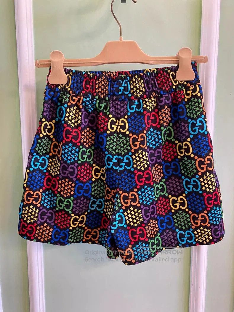 Gucci Gucci Rainbow Logo Print Shorts. Size US 28 / EU 44 - 2 Thumbnail