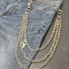 Jewelry Fujimori x eko Bead Flower Three Tier Silvery Pants Chain Size ONE SIZE - 7 Thumbnail