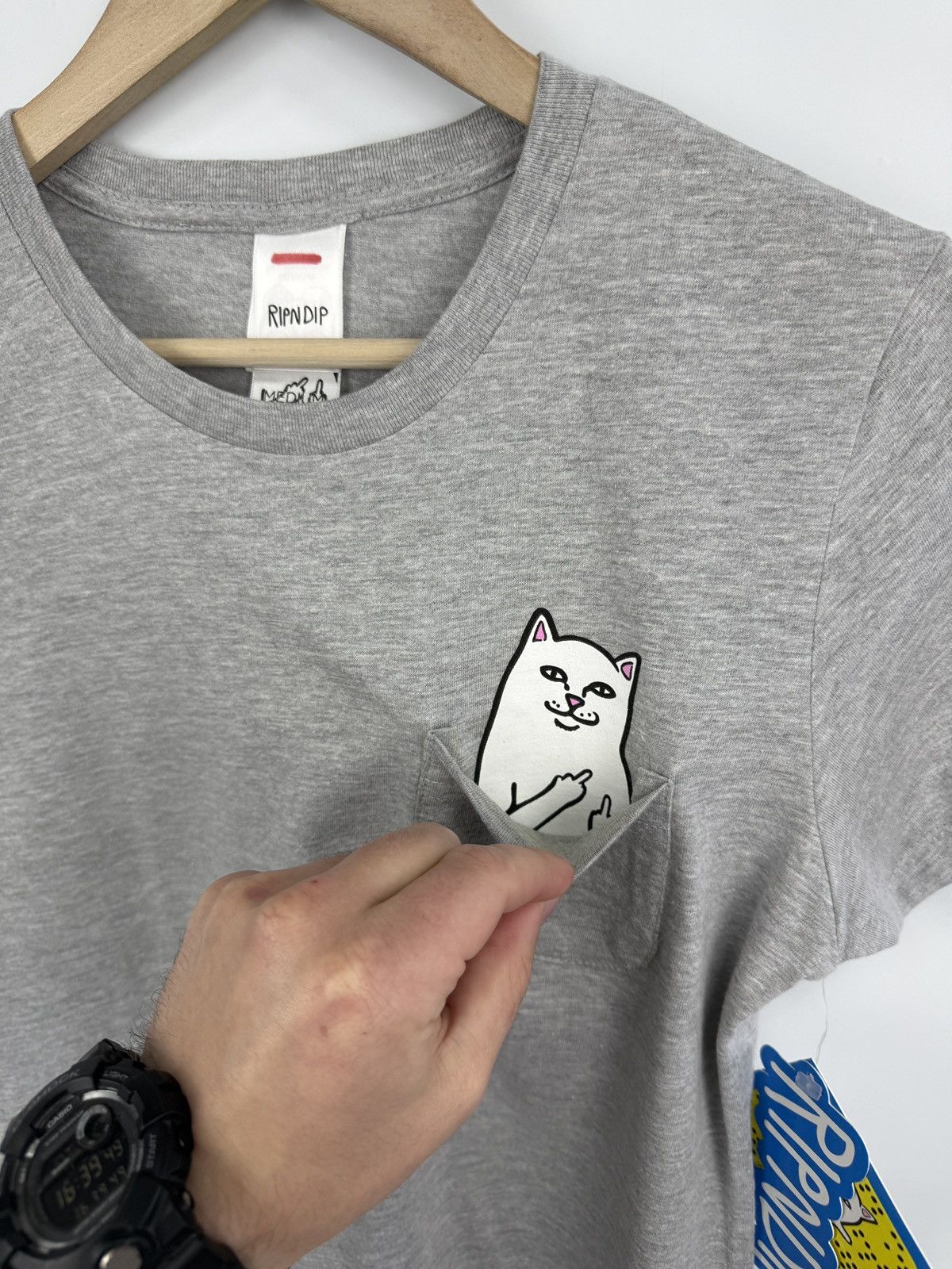 RIPNDIP NWT❗️ RIPNDIP Lord Nermal Pocket T-Shirt Cat Fack Rare Size M / US 6-8 / IT 42-44 - 6 Thumbnail