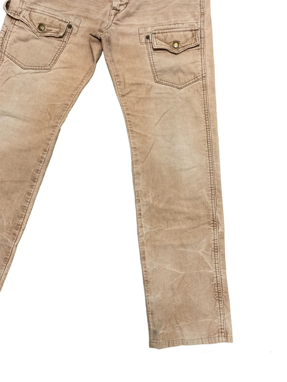 Japanese Brand Distressed Bartack Corduroy Bush Pants Size US 30 / EU 46 - 4 Thumbnail