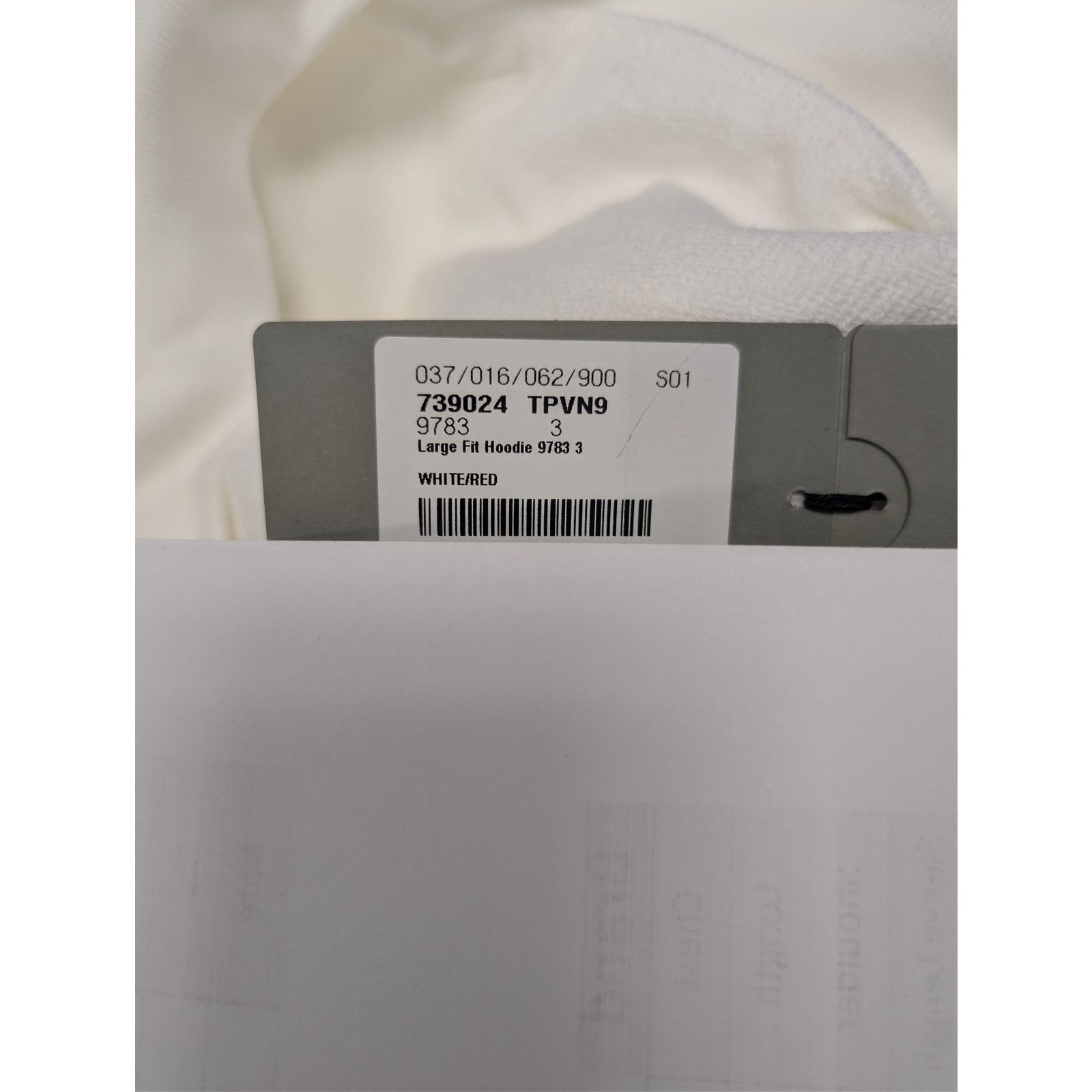 Balenciaga o1rshd1 Large Fit Hoodie in White / Red Size US L / EU 52-54 / 3 - 23 Thumbnail