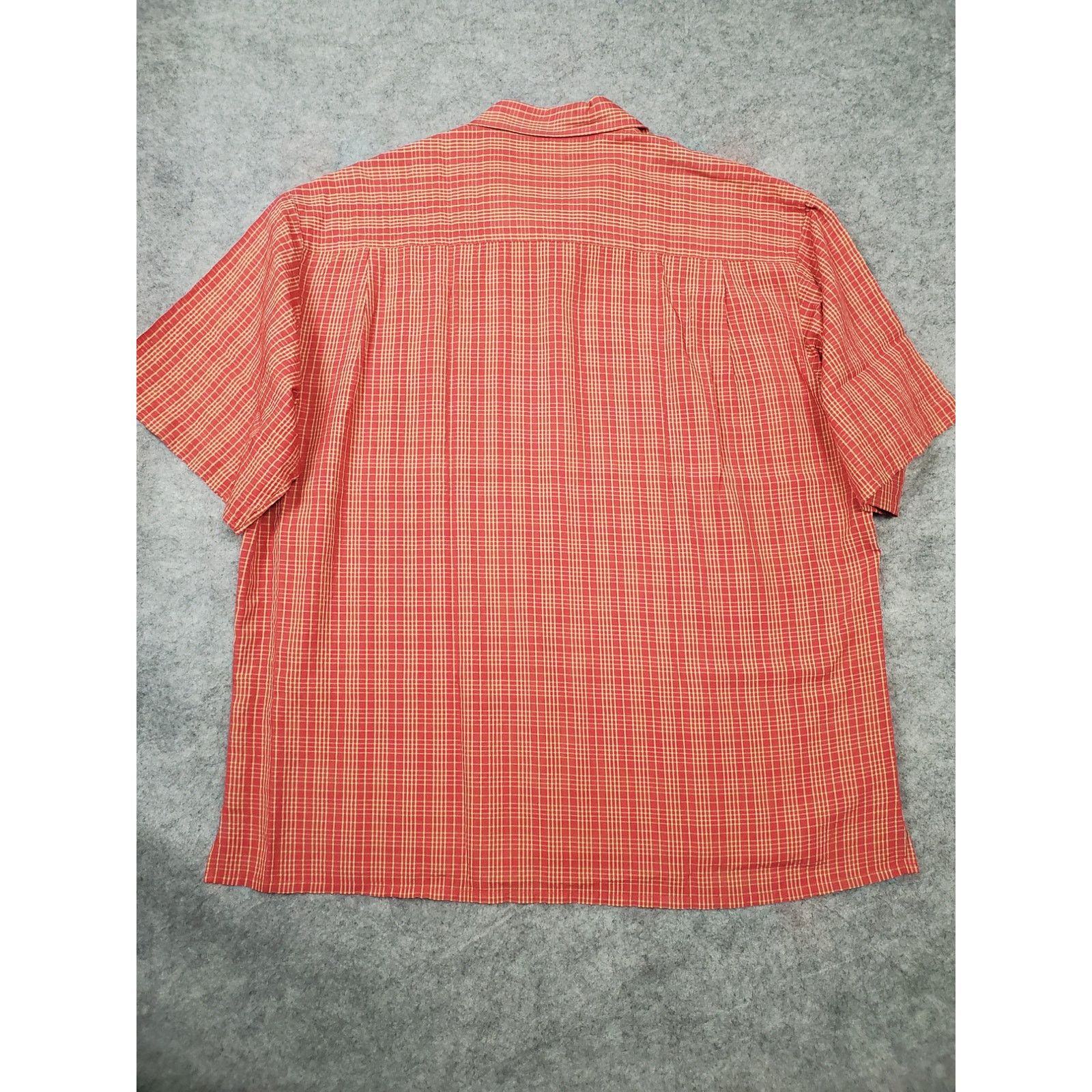 Scott Barber Scott Barber Men's XL Red & Yellow Short Sleeve Casual Shirt Size US XL / EU 56 / 4 - 2 Thumbnail