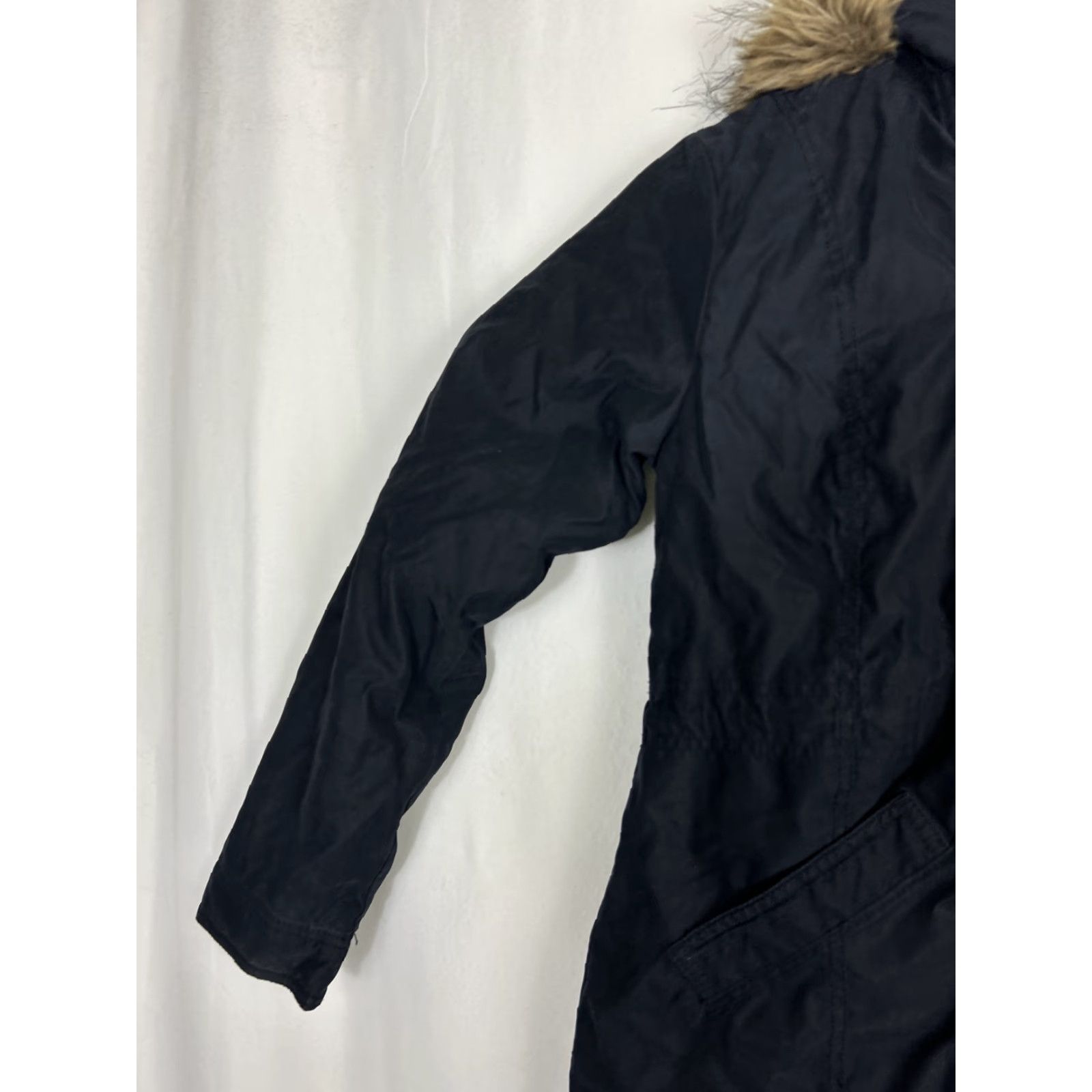 Abercrombie & Fitch Abercrombie & Fitch Parka Jacket XS Black Sherpa Lined Fur Trim Hood Army Outdoor Vintage No Size XS / US 0-2 / IT 36-38 - 2 Thumbnail