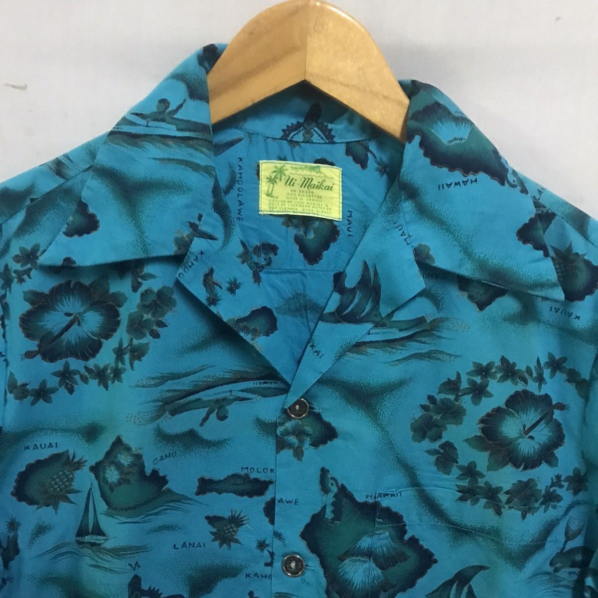 Vintage UI MAIKAI - Vintage 50s 60s Hawaiian Traditional Shirt Size US M / EU 48-50 / 2 - 3 Thumbnail