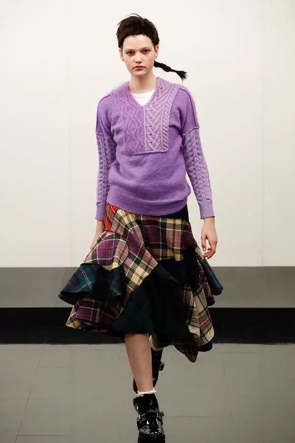 Comme des Garcons Comme Des Garcons size S Plaid Asymmetrical Multi-layered Size 23" - 7 Thumbnail