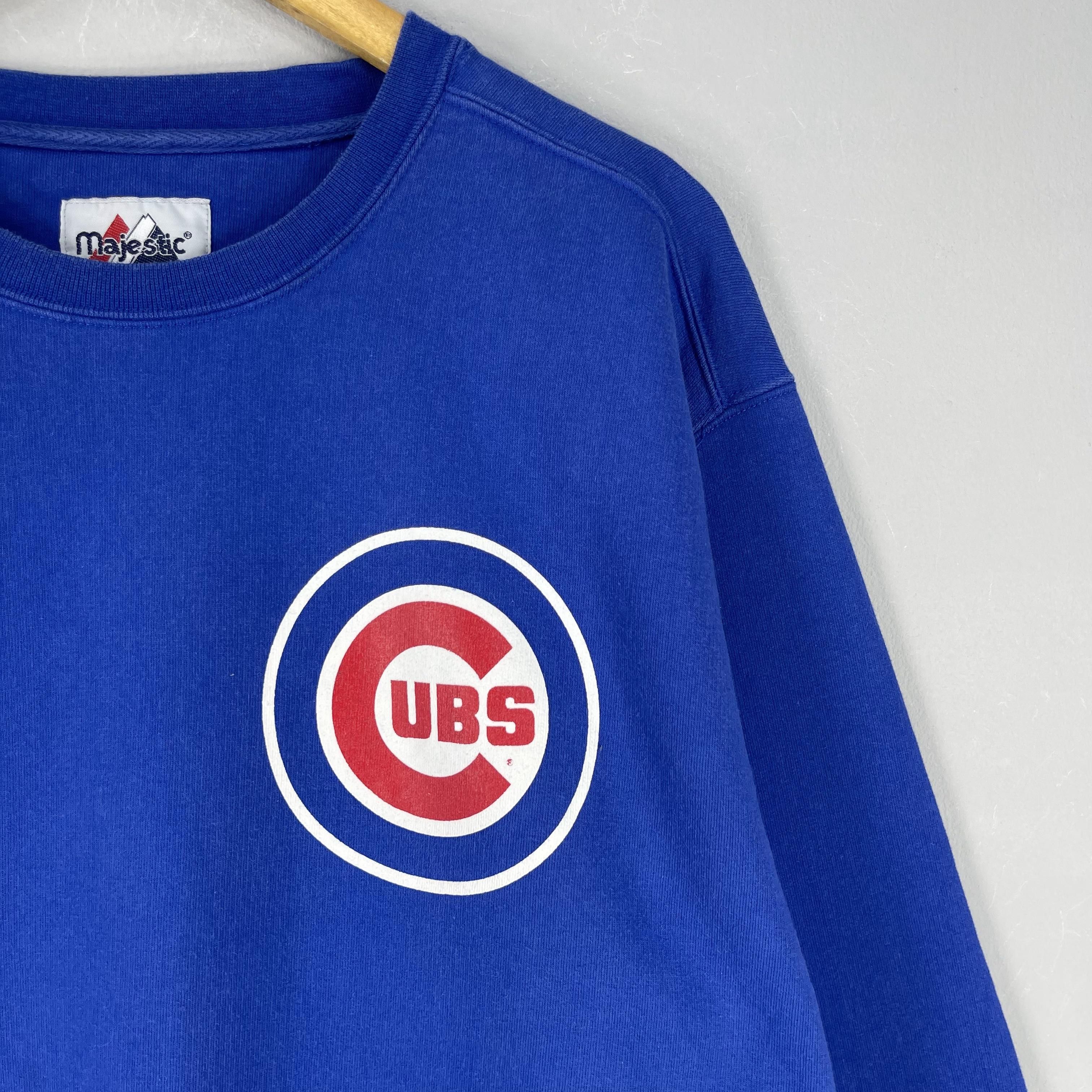 MLB Vintage 90s Majestic CHICAGO CUBS Mlb Baseball Sweatshirt Size US M / EU 48-50 / 2 - 2 Thumbnail