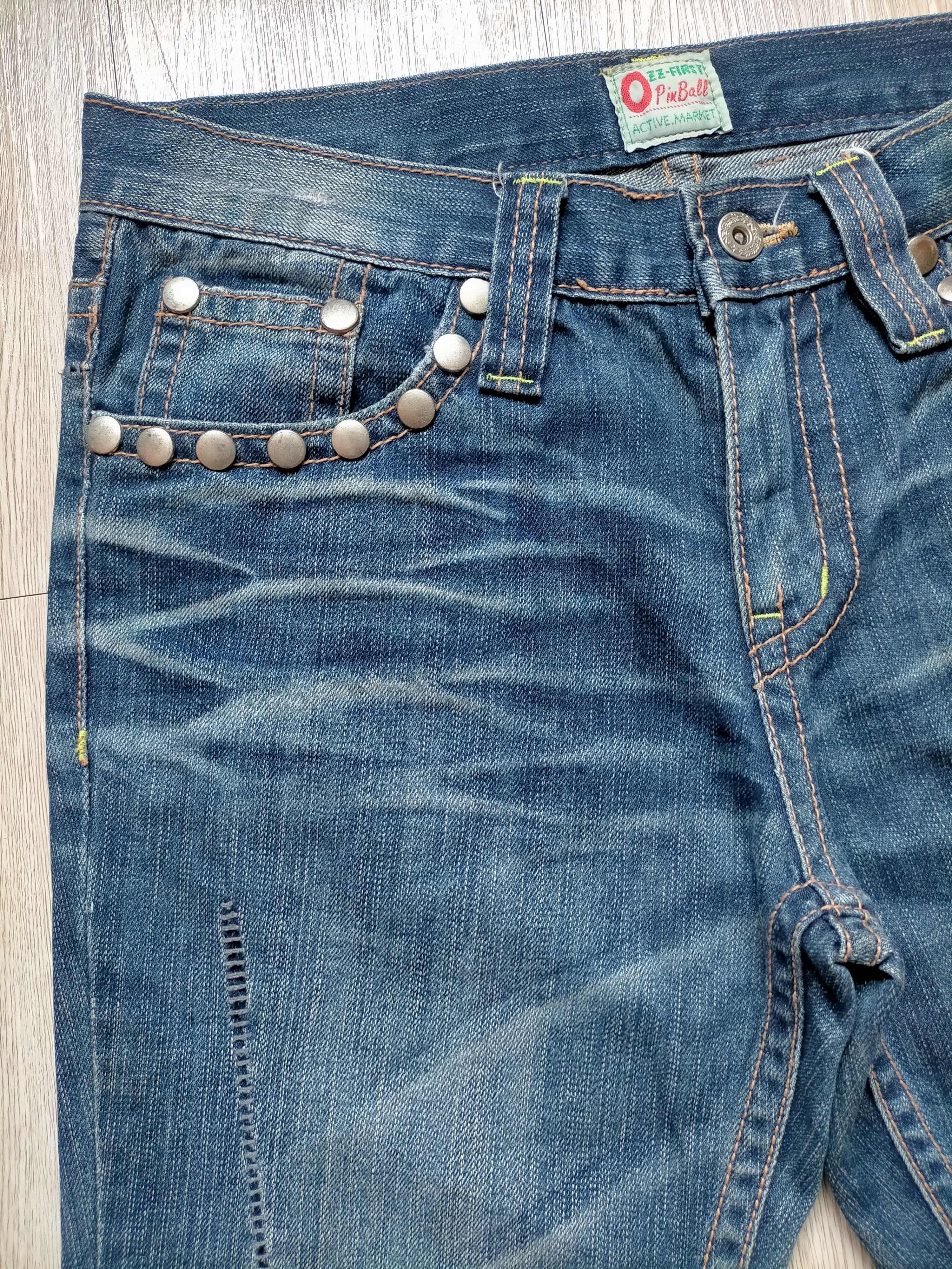 Le Grande Bleu (L.G.B.) OzzFirst Pinball Flare Jeans Studded Boot cut denim Size US 31 - 3 Thumbnail