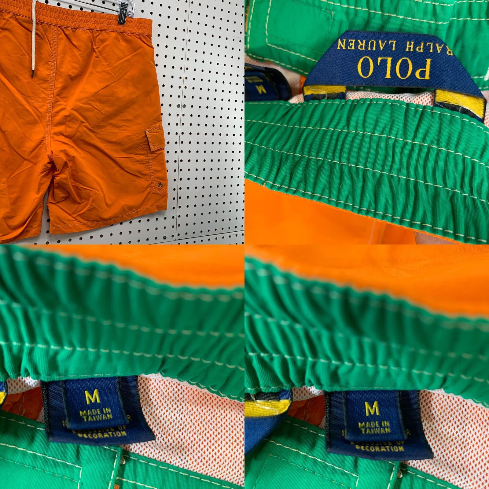 Polo Ralph Lauren Polo Ralph Lauren Swim Trunks Mens Medium Orange Green Pony Size US M / EU 48-50 / 2 - 8 Thumbnail