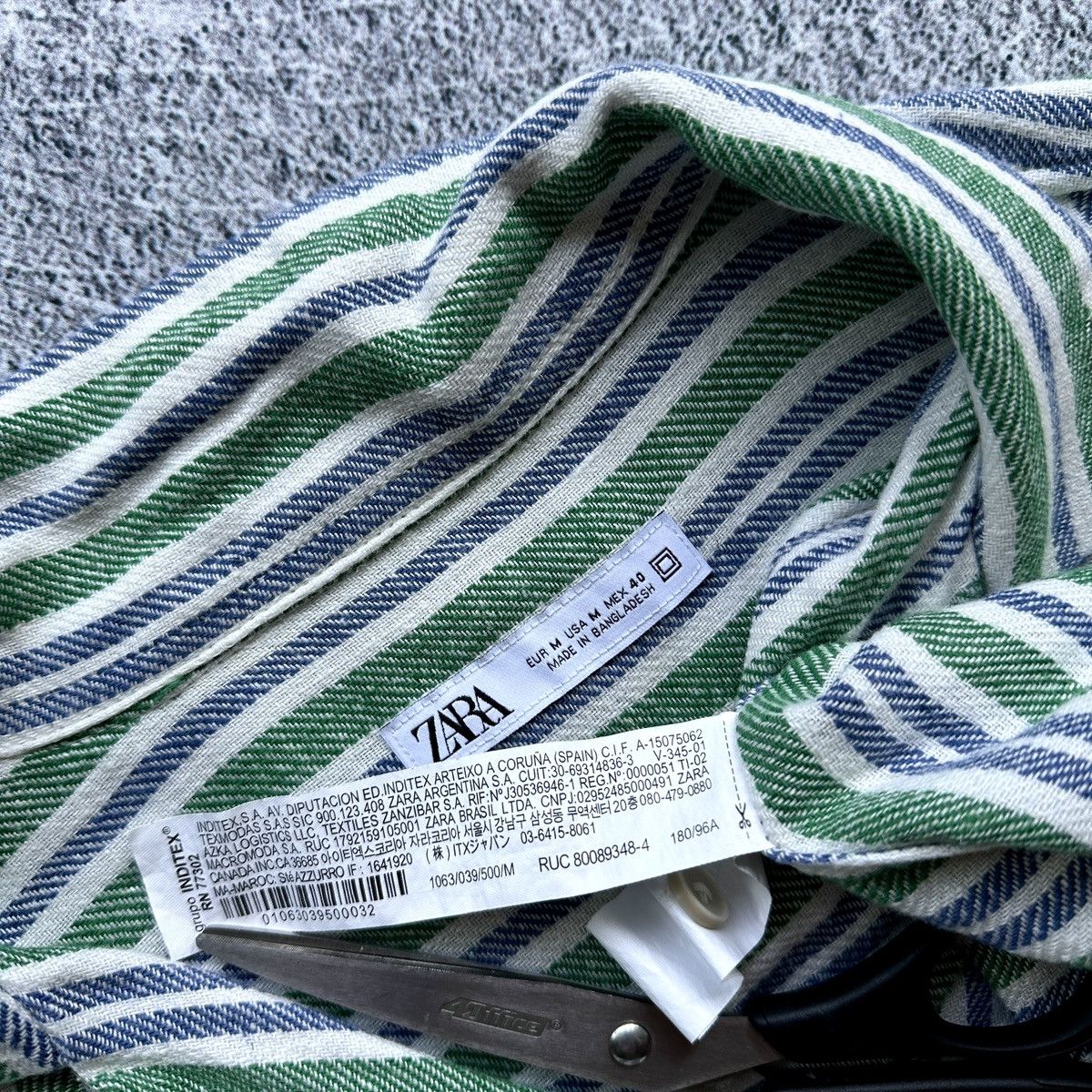 Zara Men’s Shirts Zara Striped Linen Button Up Multicolour Size US M / EU 48-50 / 2 - 11 Thumbnail