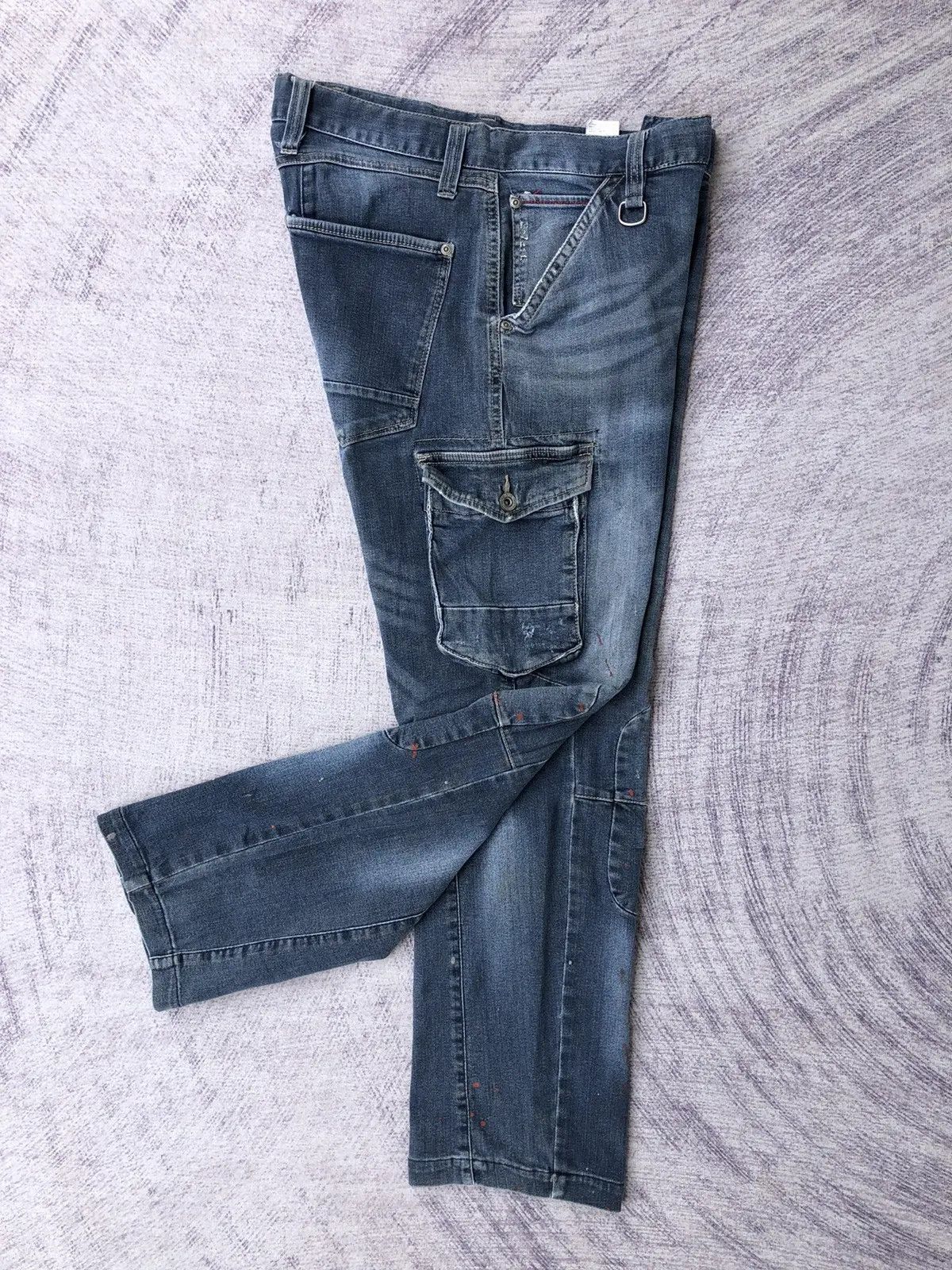 Designer × Vintage Vintage Distressed Jeans Bush Pocket/Cargo pants Size US 30 / EU 46 - 19 Thumbnail