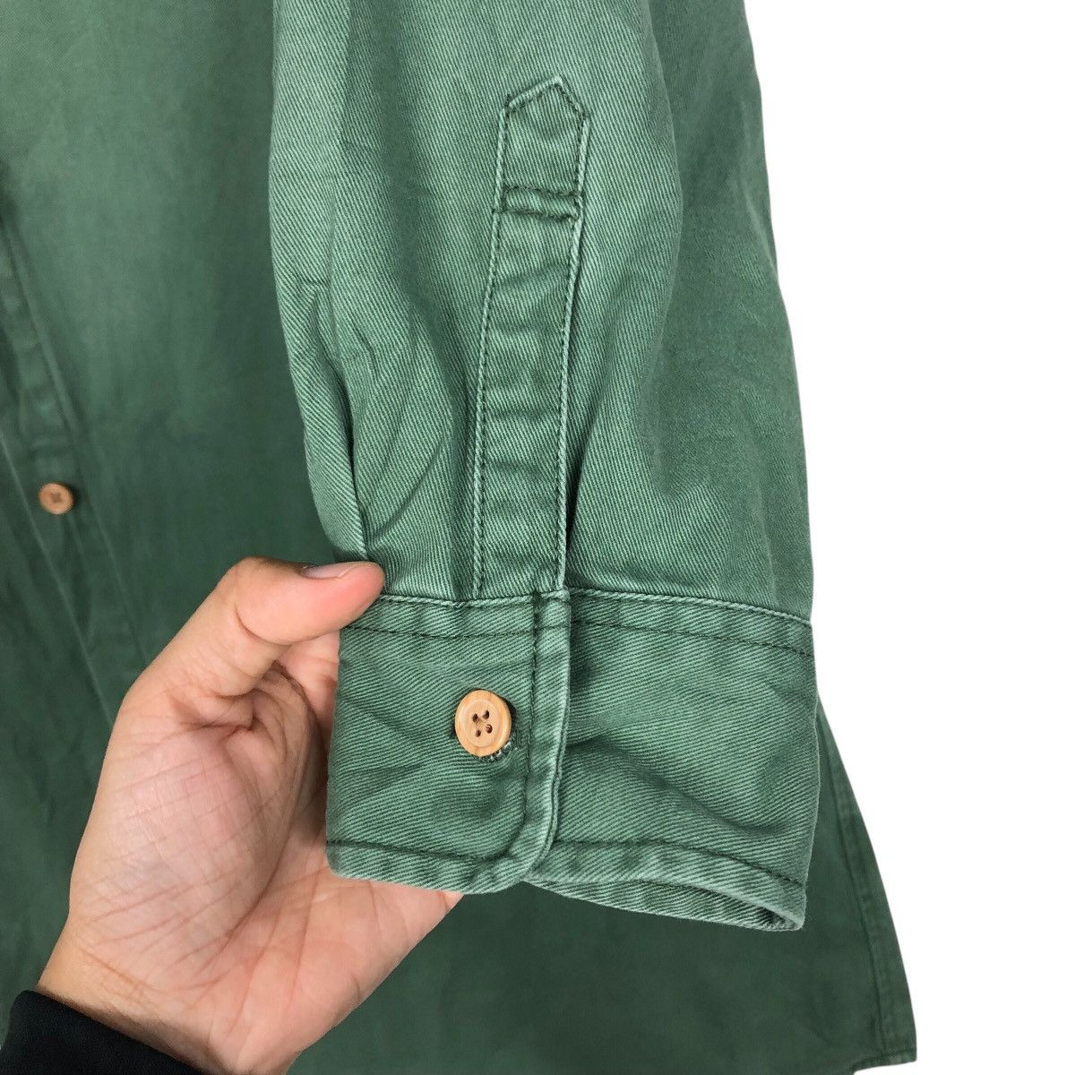 Japanese Brand 📌Vintage Titicaca Shirt Jacket Military Design Rich Green Size US M / EU 48-50 / 2 - 16 Thumbnail