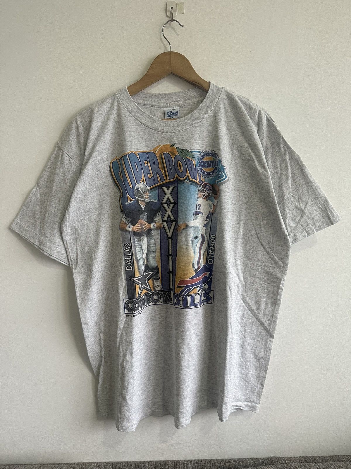 NFL × Rap Tees × Vintage Vintage 90’s Superbowl Cowboys Vs Bills USA salemsportwear Size US XL / EU 56 / 4 - 1 Thumbnail