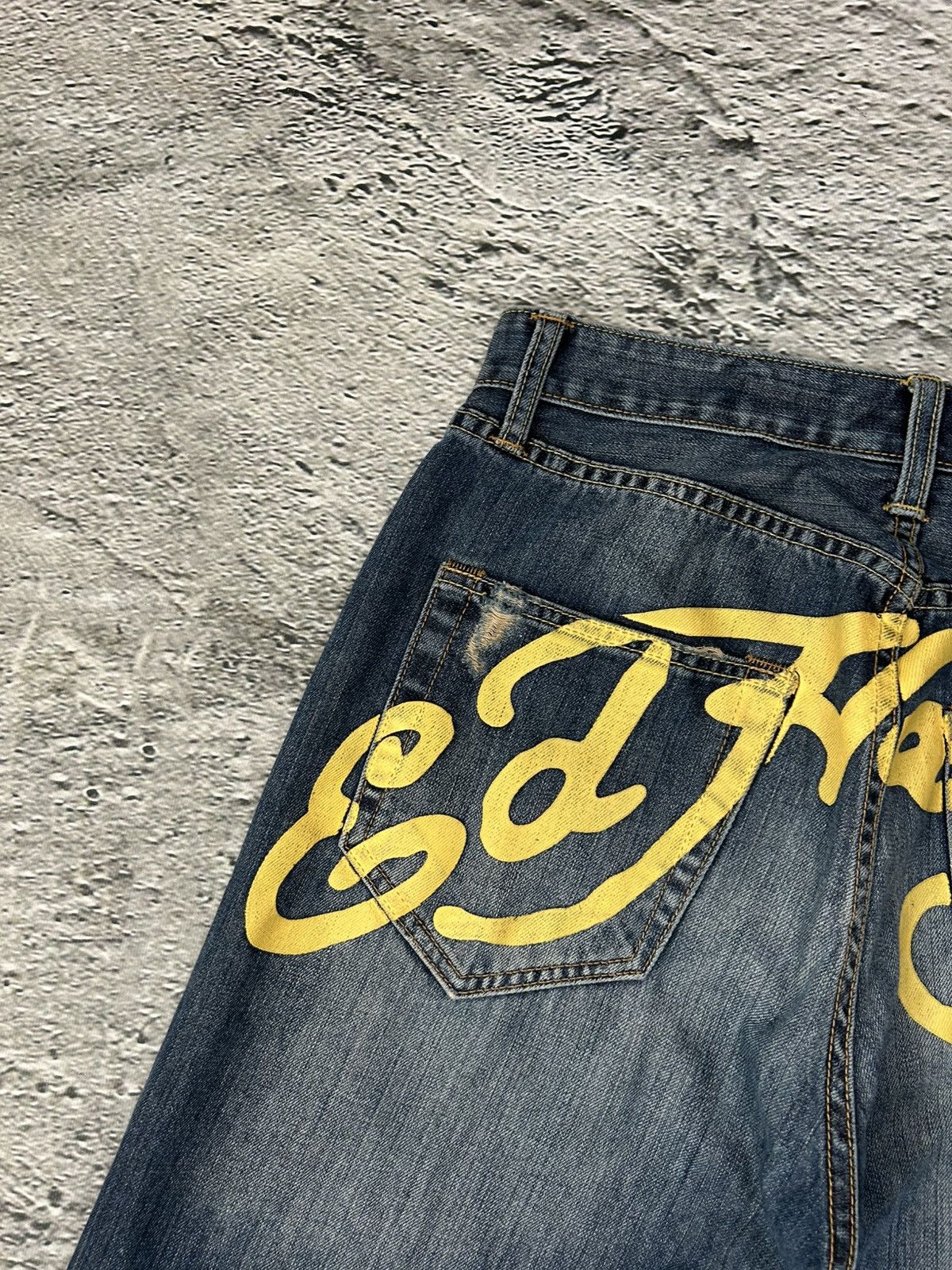Ed Hardy Ed Hardy Christian Audigier vintage jeans big logo pants Size US 31 - 3 Thumbnail