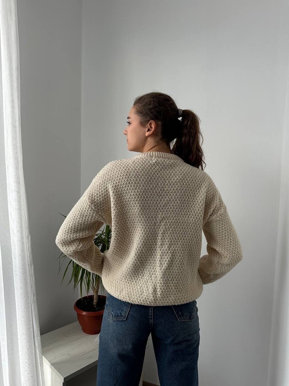 Vintage Vintage Cable Knit Beige Highland Scottish Wool Sweater Size M / US 6-8 / IT 42-44 - 13 Thumbnail