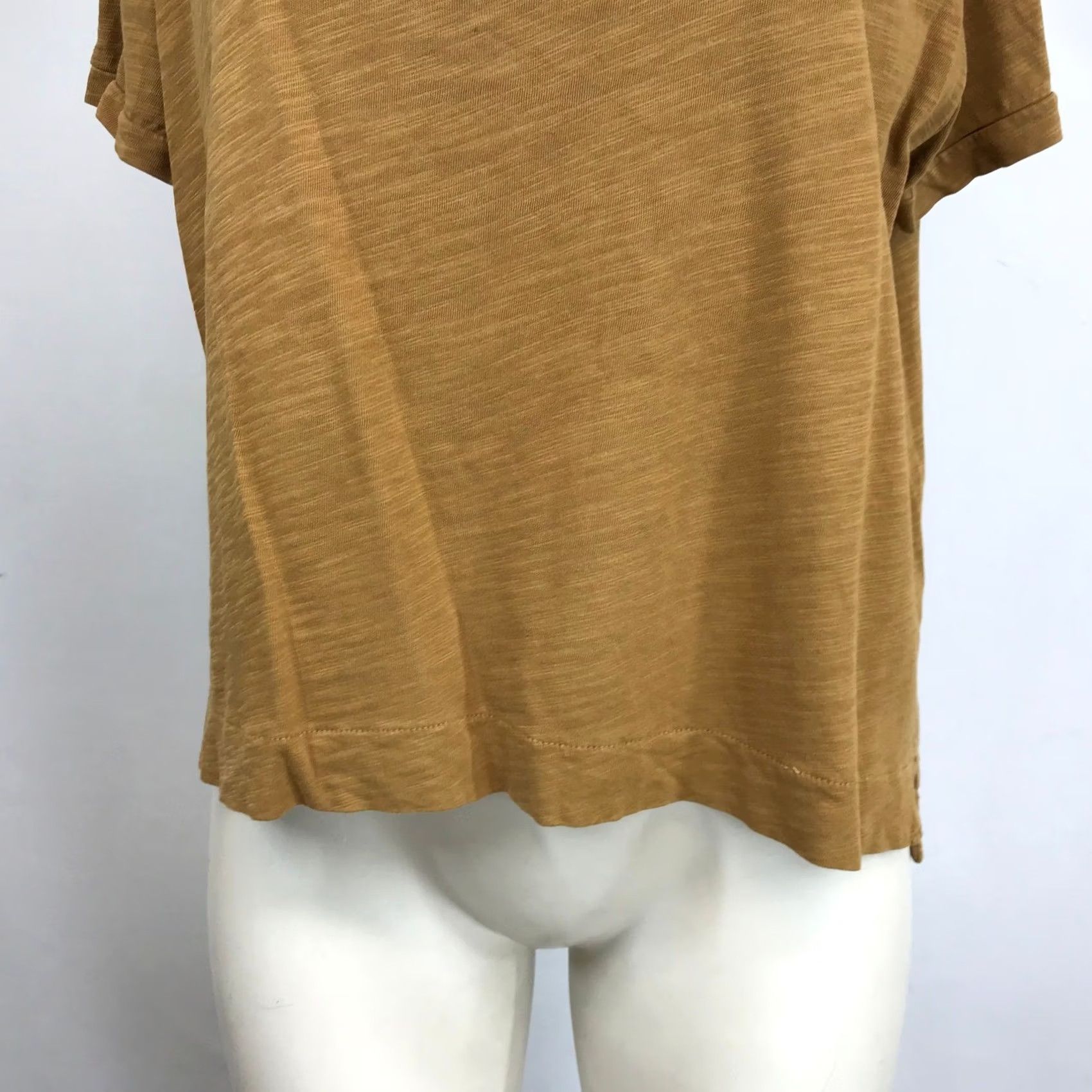 Alex Mill ALEX MILL Cotton T-Shirt Slub Crew Neck Short Sleeve Ochre Yellow Women S Small Size S / US 4 / IT 40 - 3 Thumbnail