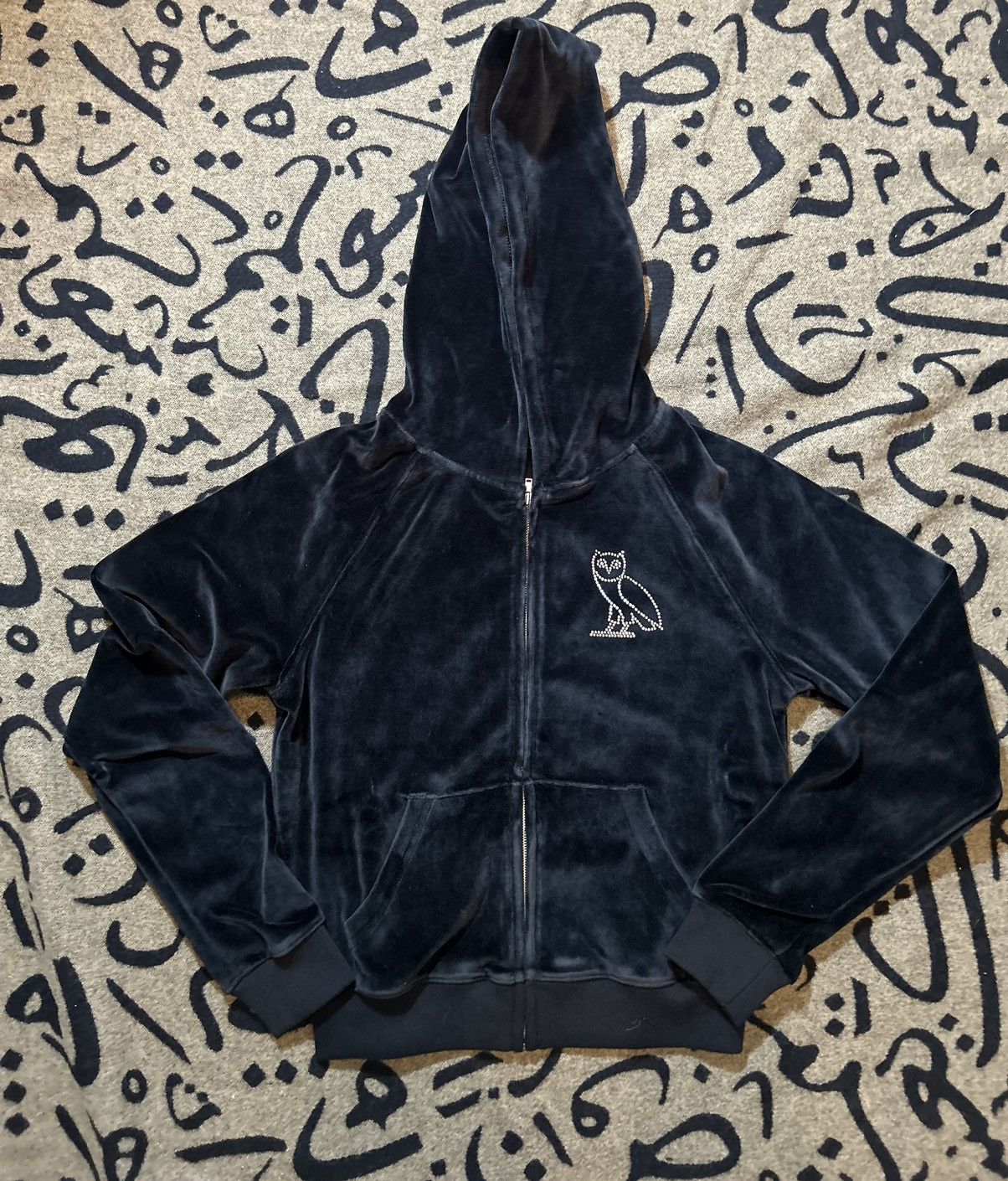 October's Very Own OVO Velour Crystal Owl Tracksuit Size S / US 4 / IT 40 - 3 Thumbnail