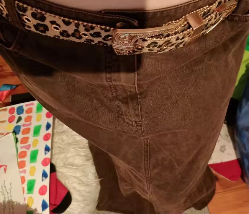Other 122 cmY2k grunge skate leopard cheetah print belt Size 34 - 2 Thumbnail