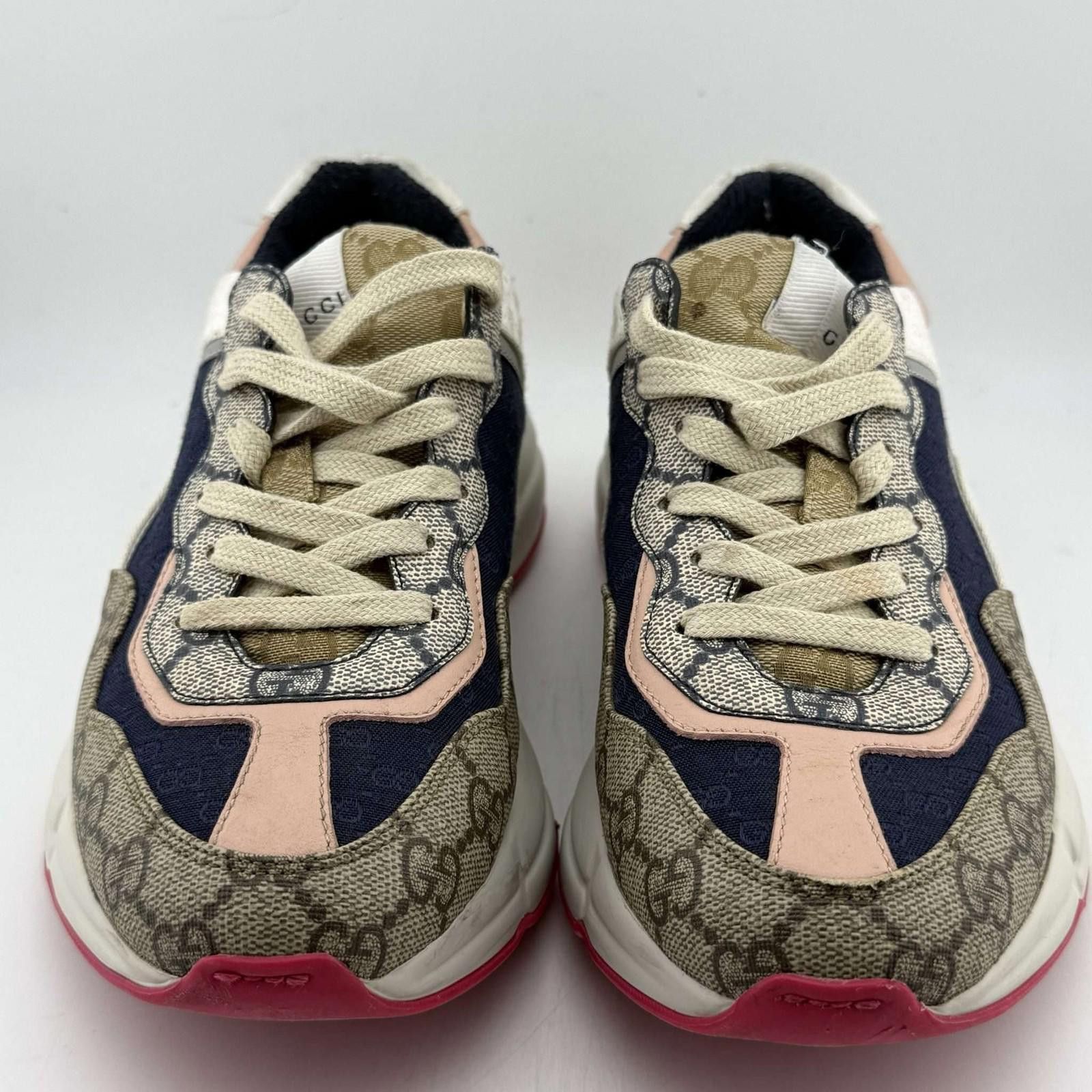 Gucci Gucci GG Rhyton Beige White Pink 36.5EU Used with Box 620185 Size US 6.5 / EU 39-40 - 3 Thumbnail