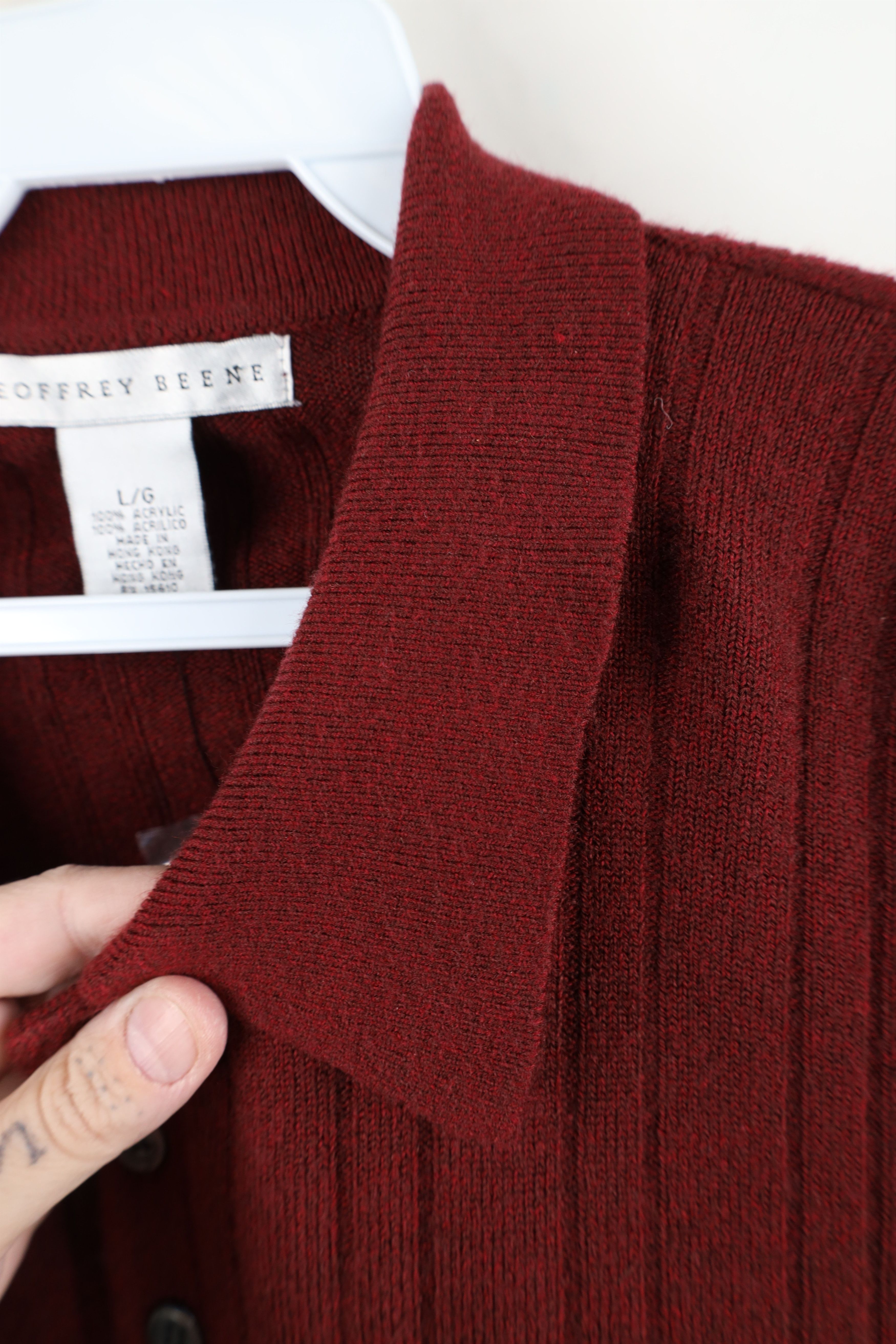 Vintage Deadstock Vintage 90s Streetwear Ribbed Collared Sweater Size US L / EU 52-54 / 3 - 6 Thumbnail