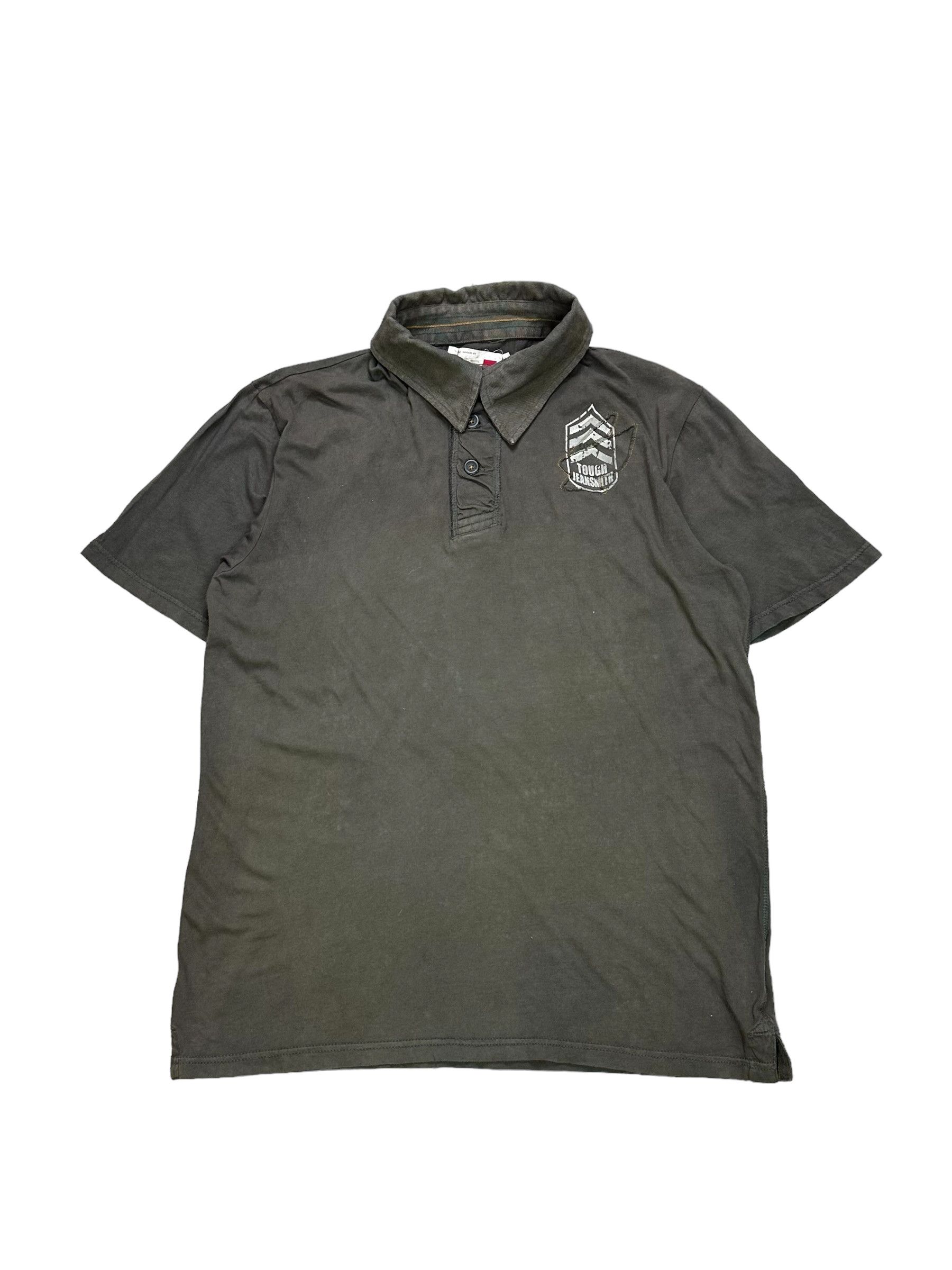 Japanese Brand Tough Jeansmith big logo polo tshirt Size US L / EU 52-54 / 3 - 5 Thumbnail