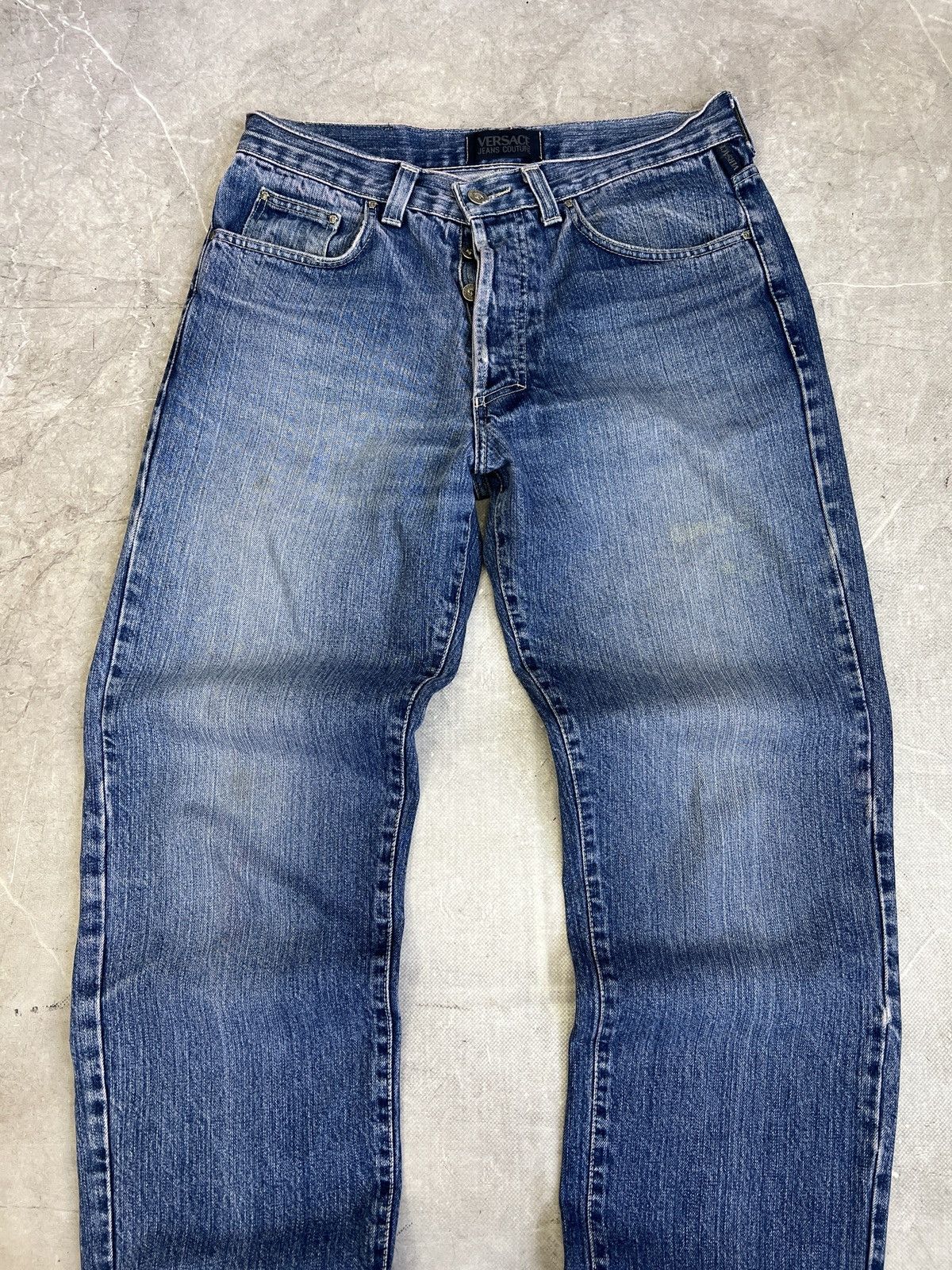 Versace Versace retro denim distressed y2k pants jeans Size US 34 / EU 50 - 2 Thumbnail