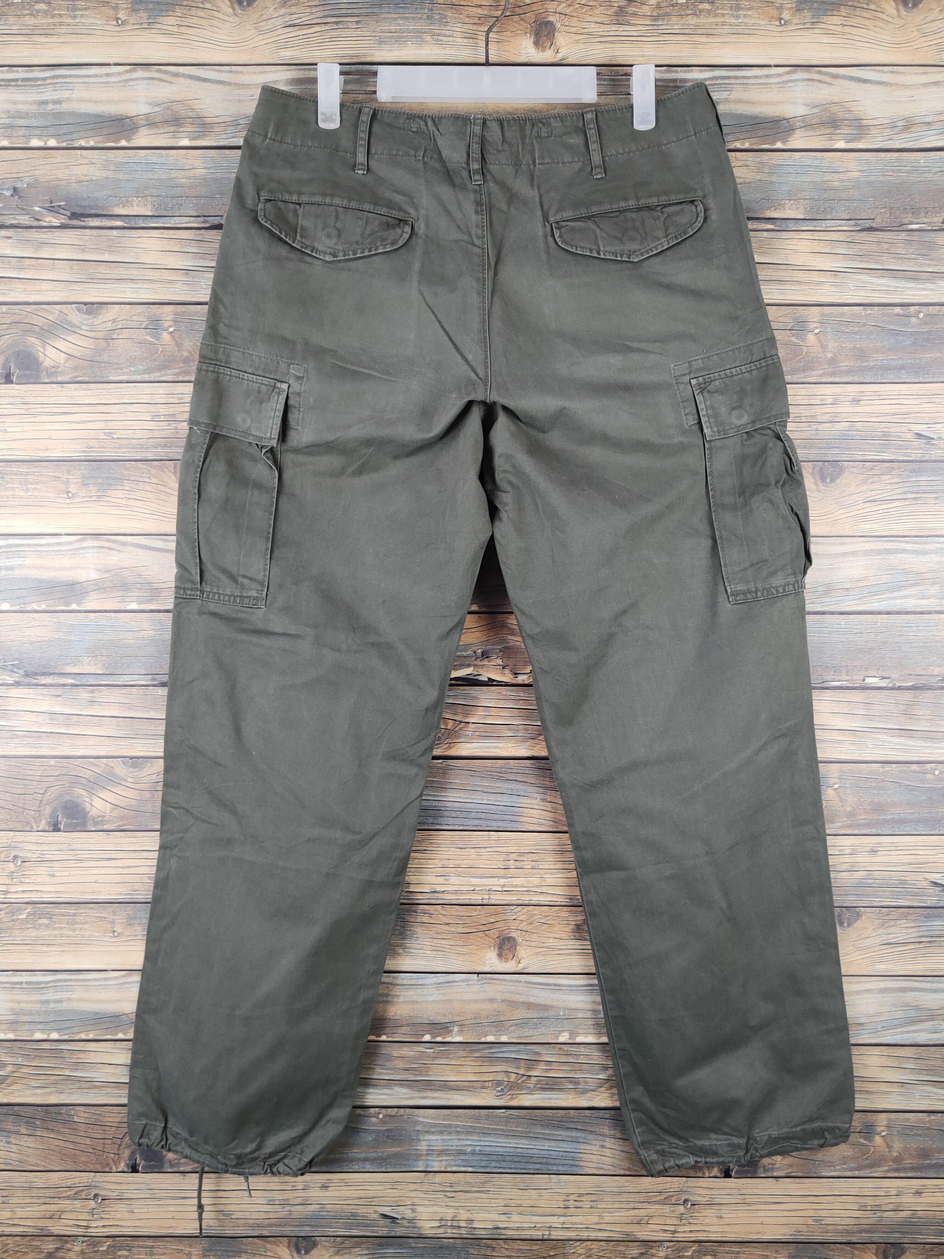 Japanese Brand DL Uniqlo Dark Olive Multipocket Cargo Pants #1943 Size US 32 / EU 48 - 7 Thumbnail
