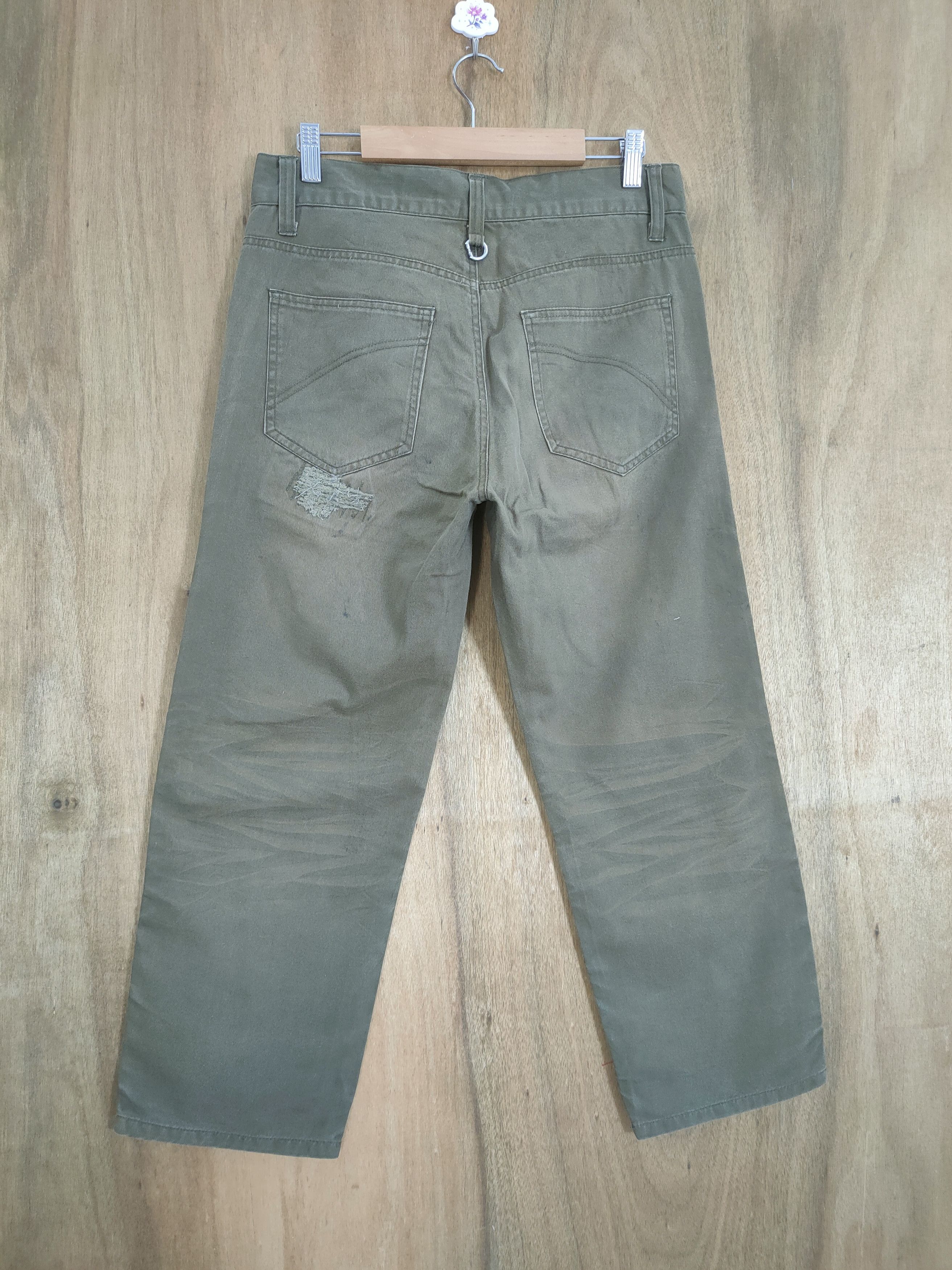 In The Attic IN THE ATTIC OLIVE GREEN PATCHWORK PANTS Size US 30 / EU 46 - 2 Thumbnail