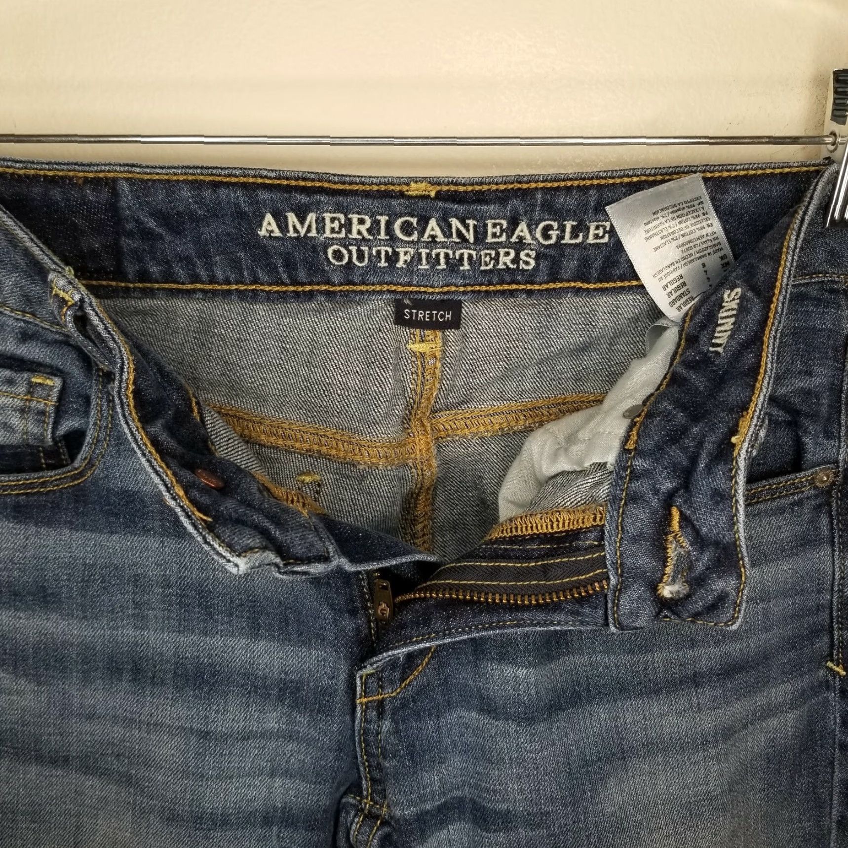American Eagle Outfitters American Eagle Jeans Womens Skinny Stretch Blue Size 4 Size 27" / US 4 / IT 40 - 3 Thumbnail