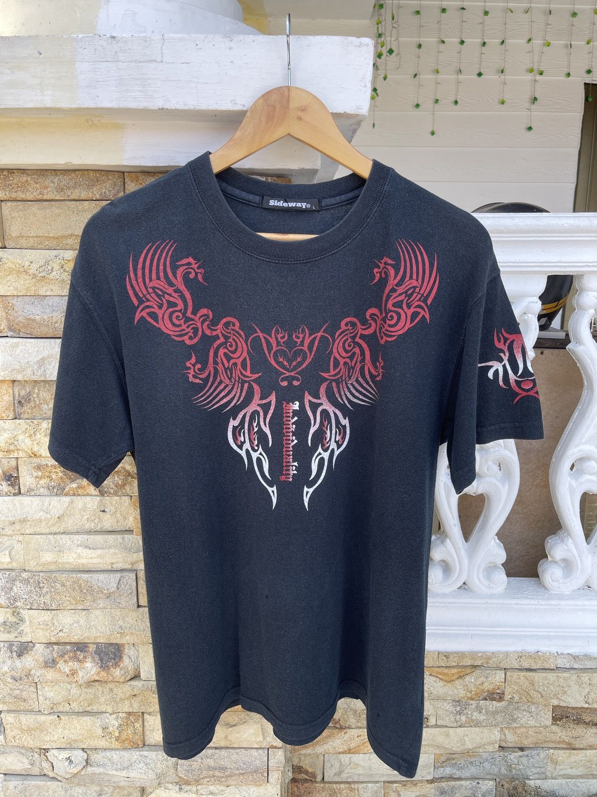 If Six Was Nine Rare🔥Japanese Sideway Individuality Punk Style Tee Size US L / EU 52-54 / 3 - 2 Thumbnail