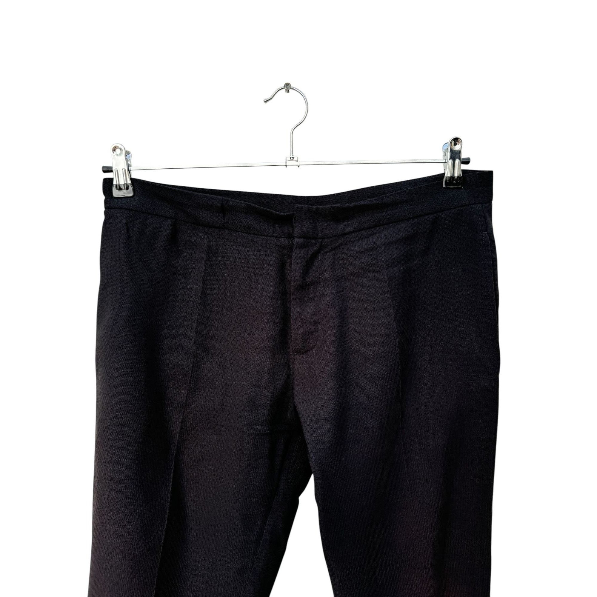 Maison Margiela Black Wool Trousers with 4-Stitches Detail Size US 32 / EU 48 - 2 Thumbnail