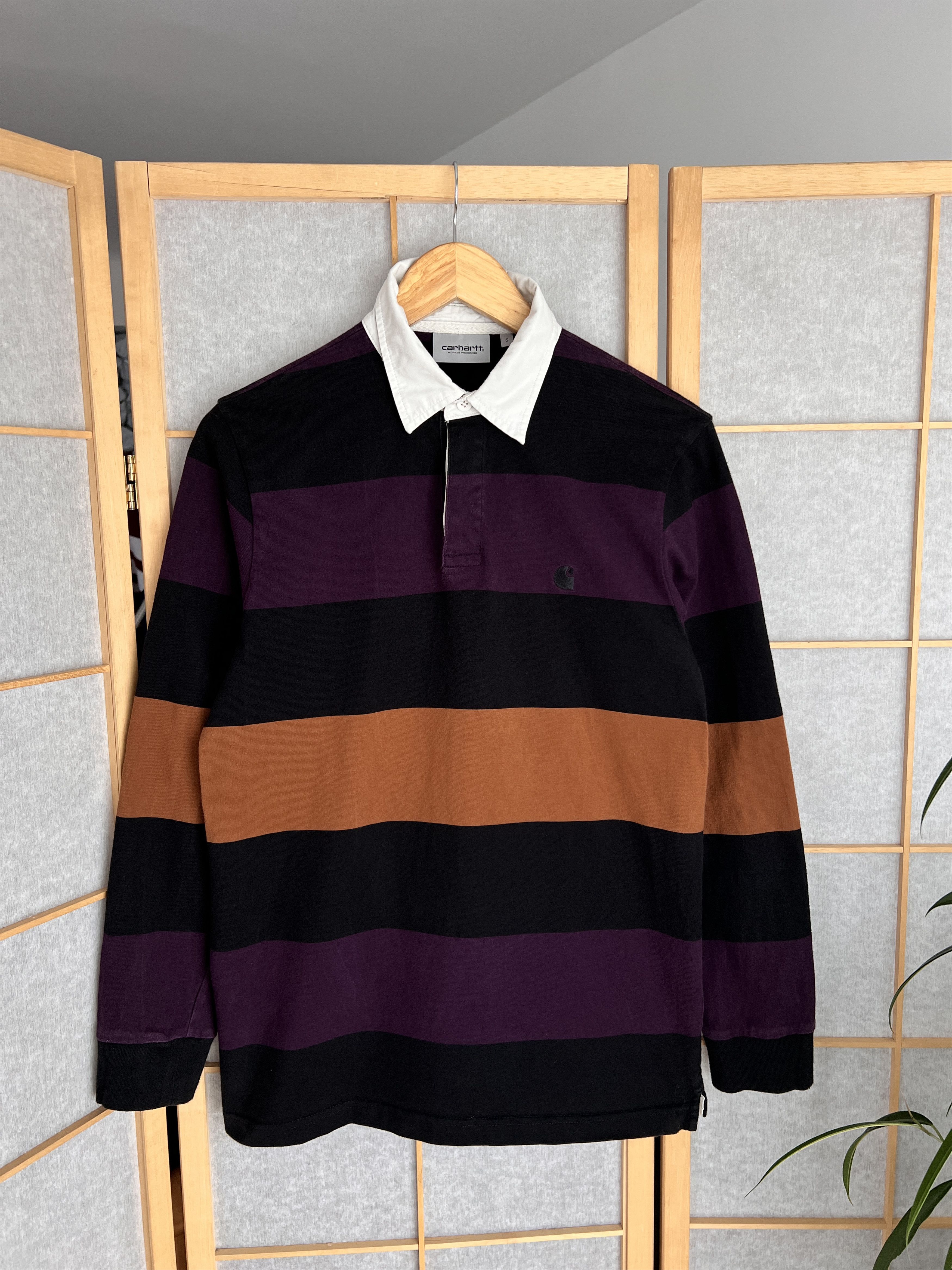 Carhartt Carhartt WIP L/S Hansen striped rugby polo shirt vintage 00s Size US S / EU 44-46 / 1 - 12 Thumbnail