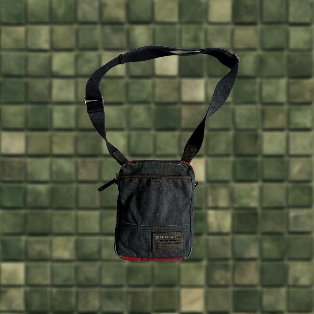 Diesel Archive Diesel Multi Pocket Leather Cargo Bag Y2K Vintage
