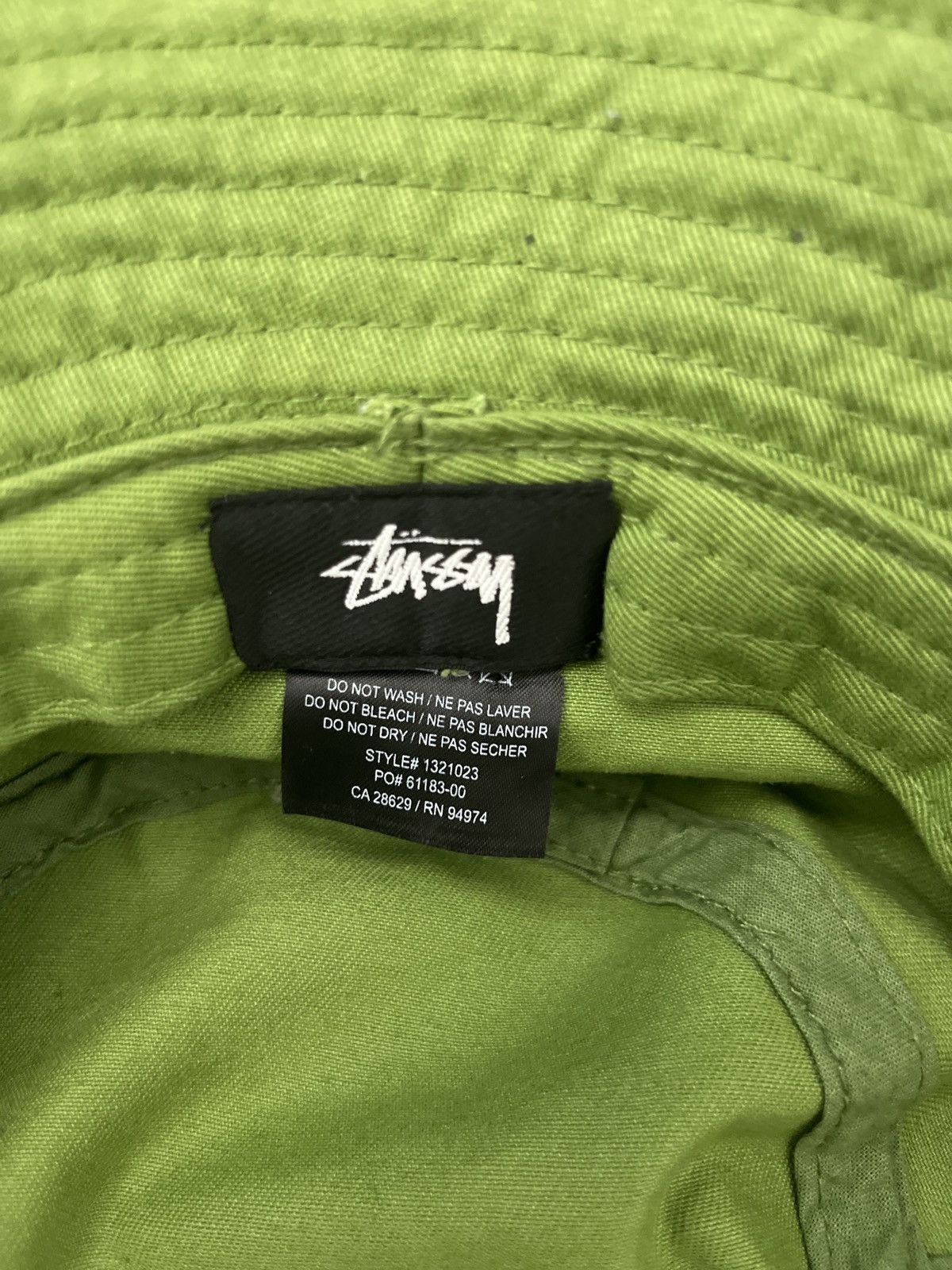 Stussy Green Stussy bucket hat Size ONE SIZE - 2 Thumbnail