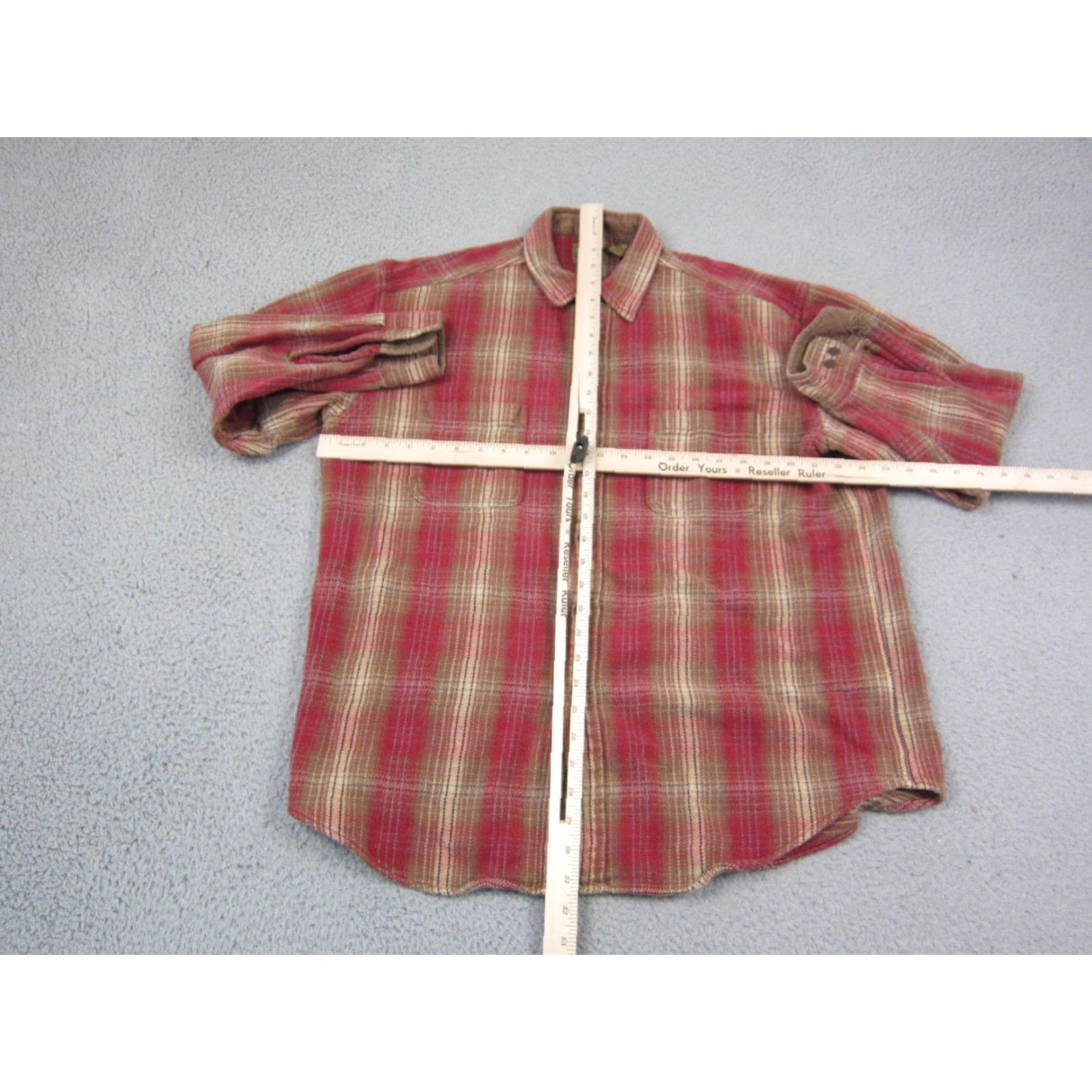 Vintage VINTAGE St Johns Bay Flannel Shirt Mens XLT Red Brown 90s Long Sleeve Pattern Plaid Button-Up Size US XL / EU 56 / 4 - 5 Thumbnail