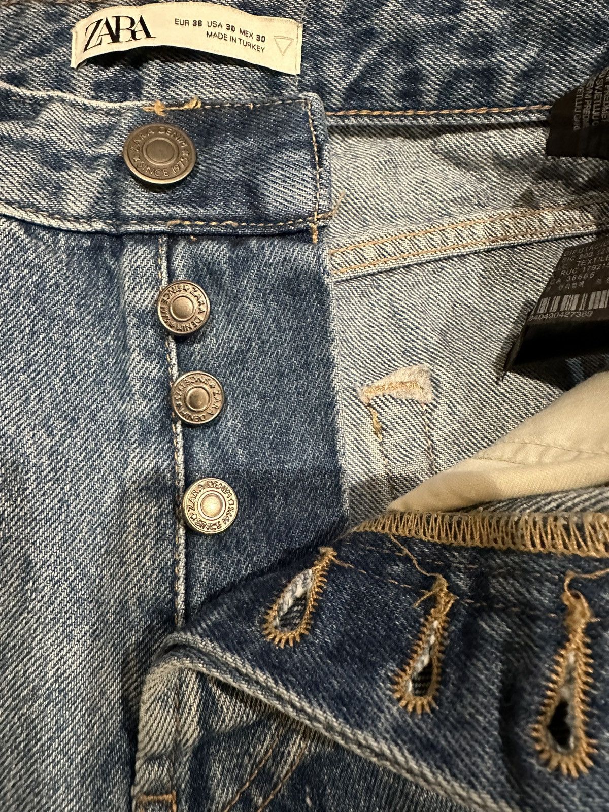Zara Zara Men’s Straight Blue Jeans Size 30 Size US 30 / EU 46 - 3 Thumbnail