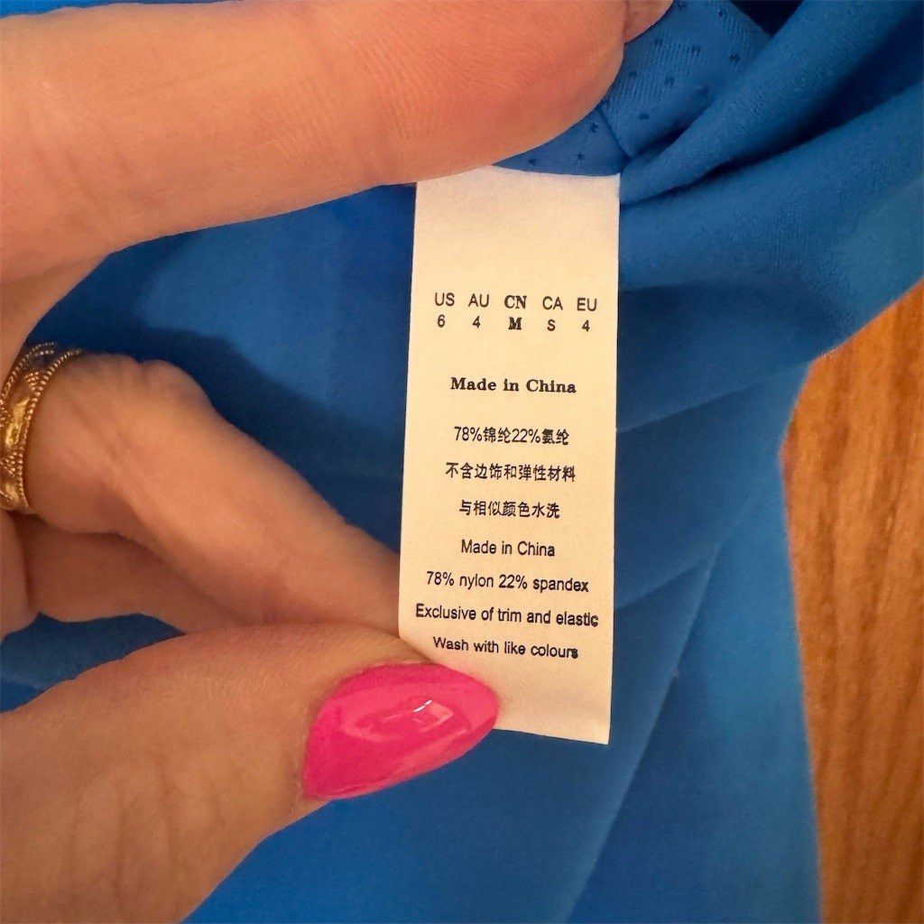 Other QINSEN Romper Womens Size 6 Bright Blue Square Neck Short S Size M / US 6-8 / IT 42-44 - 4 Thumbnail